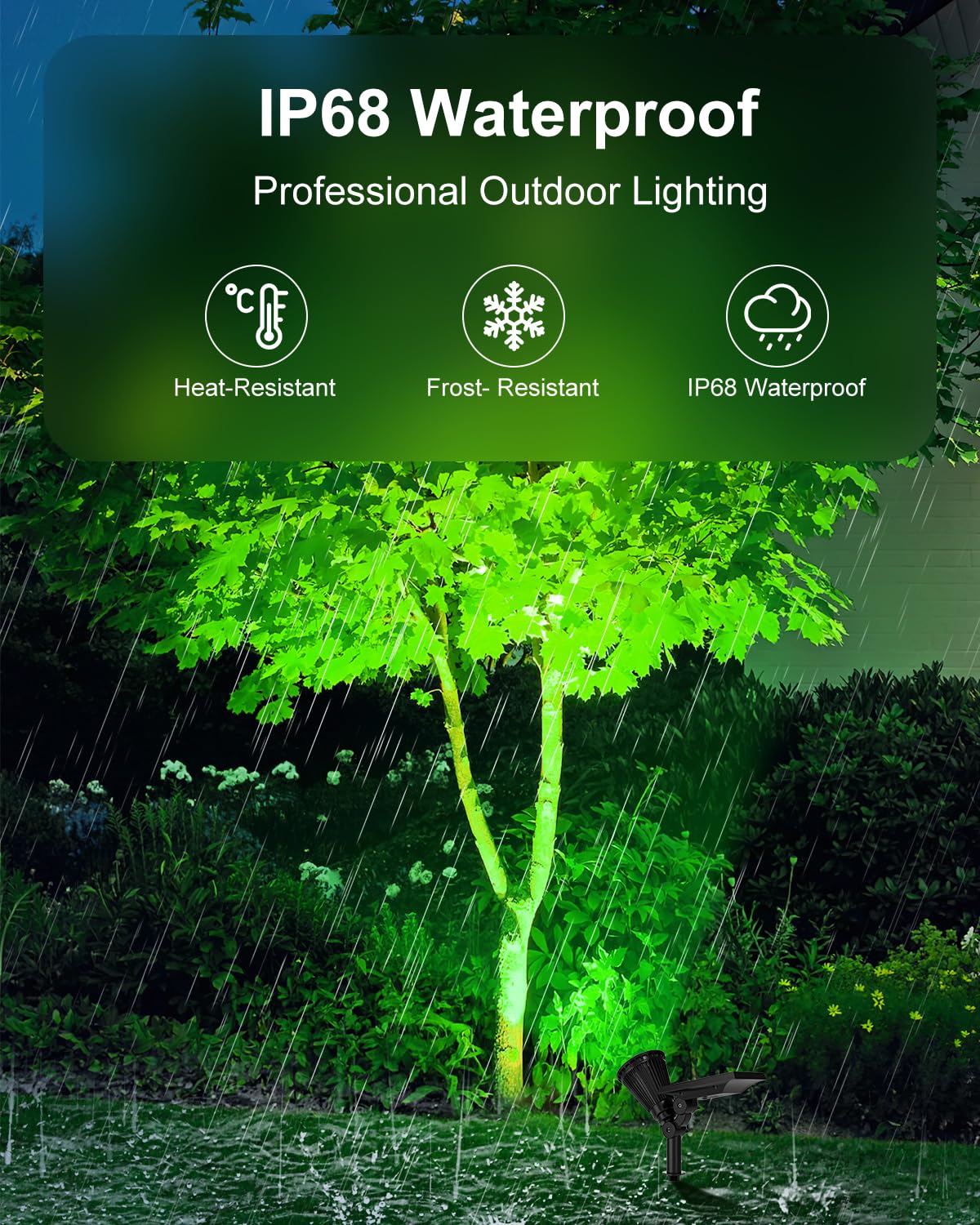 4 Pack Color Changing Solar Spotlights Outdoor For Decorations, Tree, Statue, House Wall, Super Bright Waterproof Solar Lanscape Spot Lights Uplighting For Outside, Yard, Garden, Adjustable Brightness