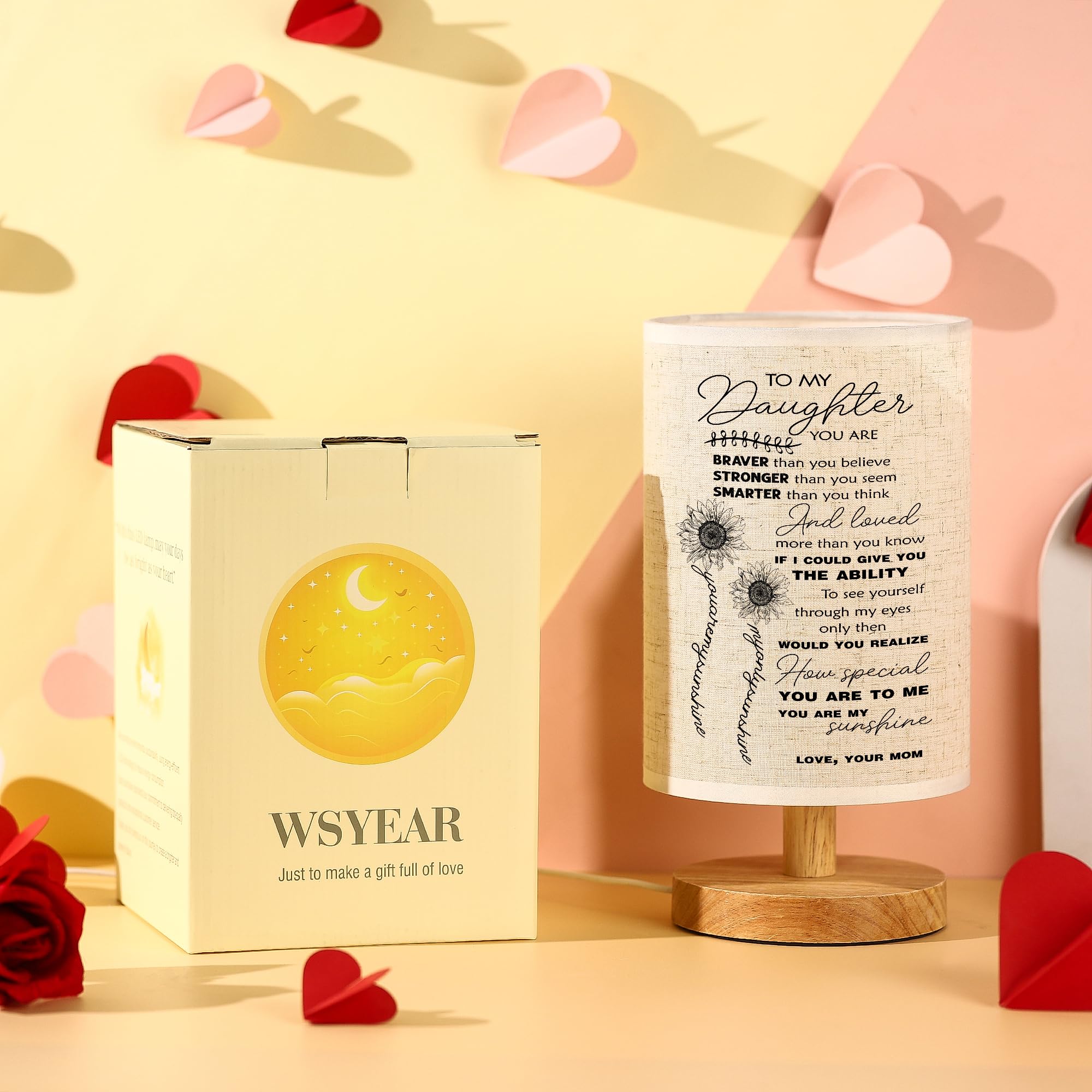 Wsyear Table Lamp - Daughter Gift From Mom, Perfect For Mother'S Day, Birthday, Anniversary