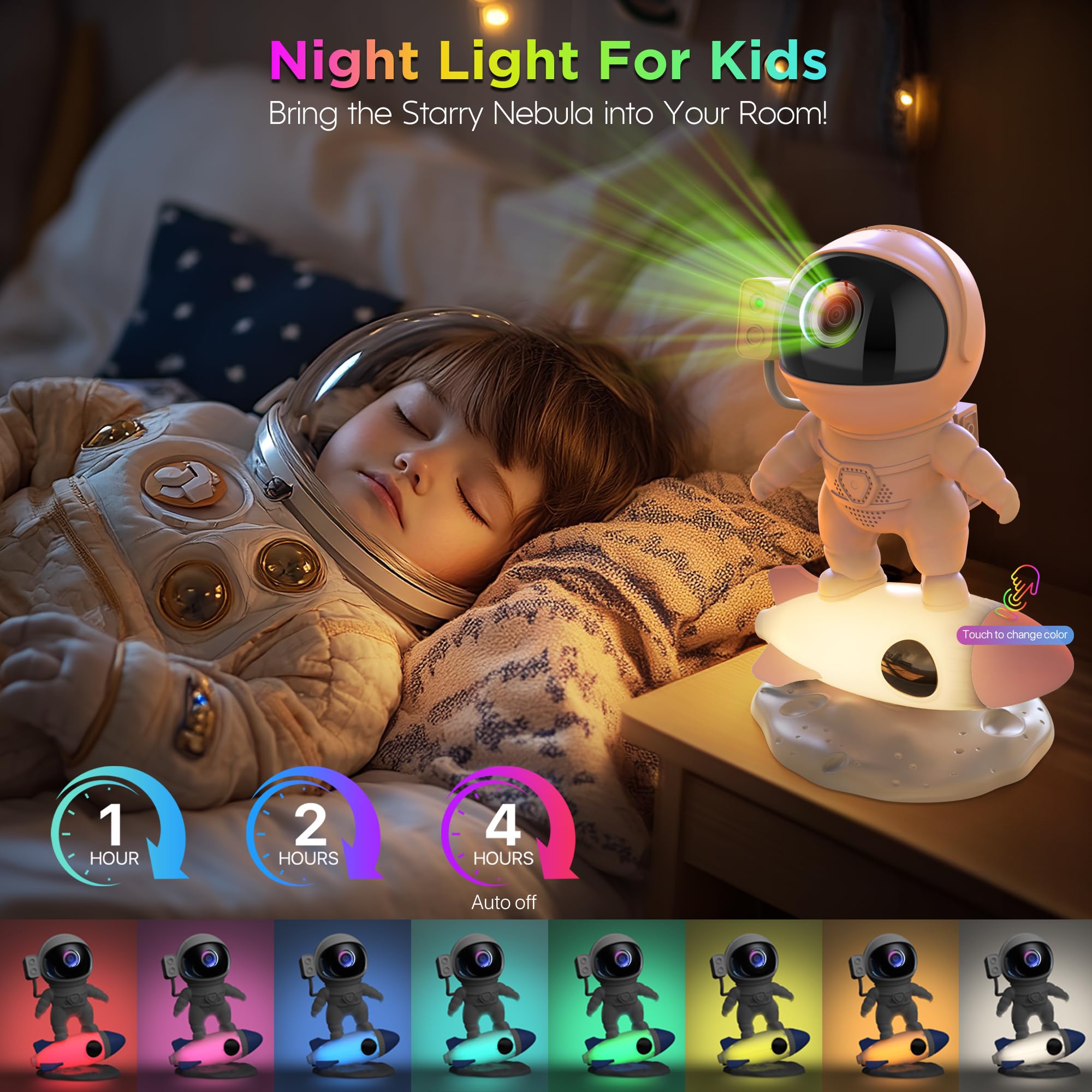 Flylily Astronaut Galaxy Projector For Bedroom, Star Projector Galaxy Light With App & Remote Control, White Noises, Bluetooth S