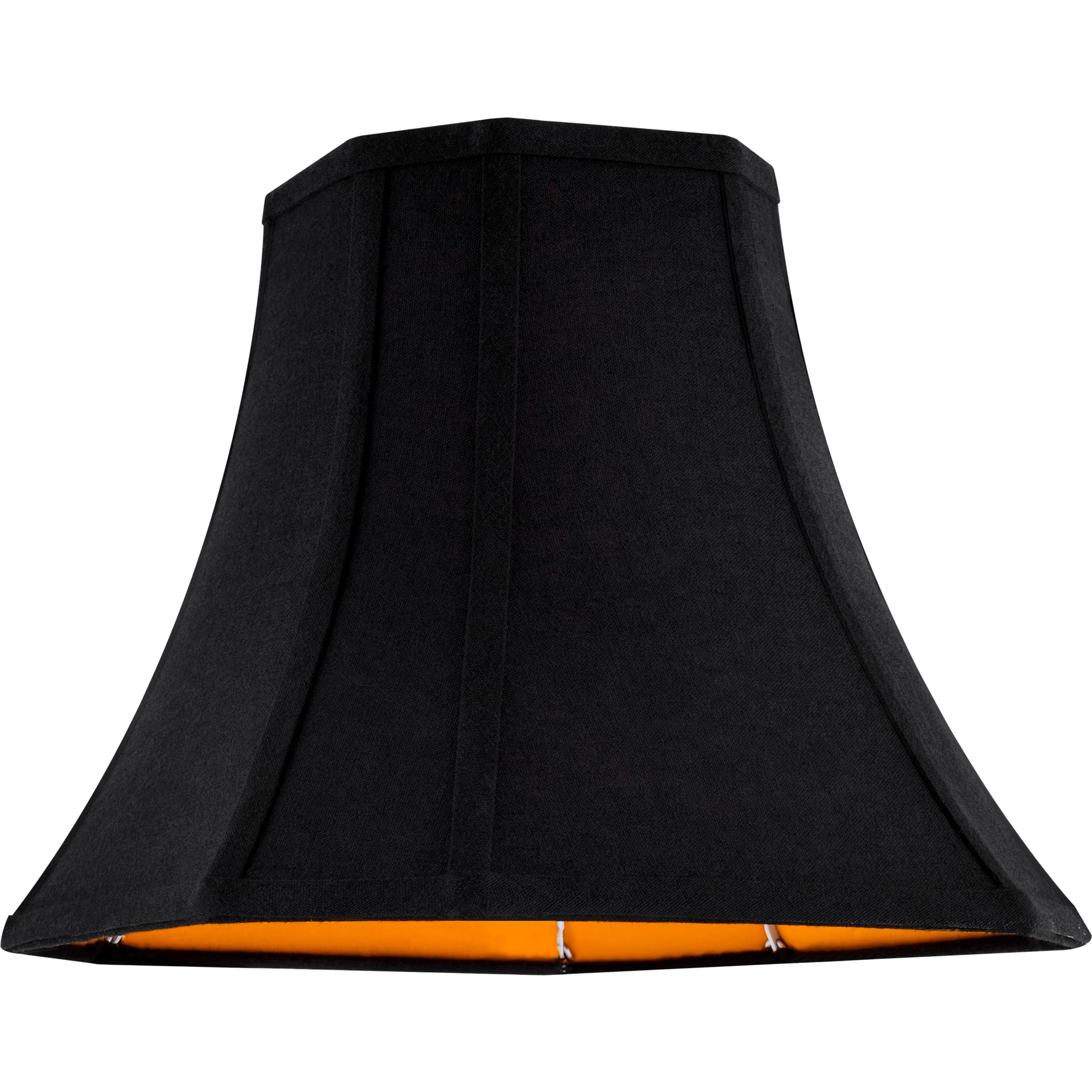 Jerhous Black Square Cut Corner Bell Lamp Shade Set Of 2 Medium Lampshade 6.5``Top×13``Bottom×10.6``Hight(Spider) Modern Lamp Shade For Table & Floor Lamp - Lampshade Replacement