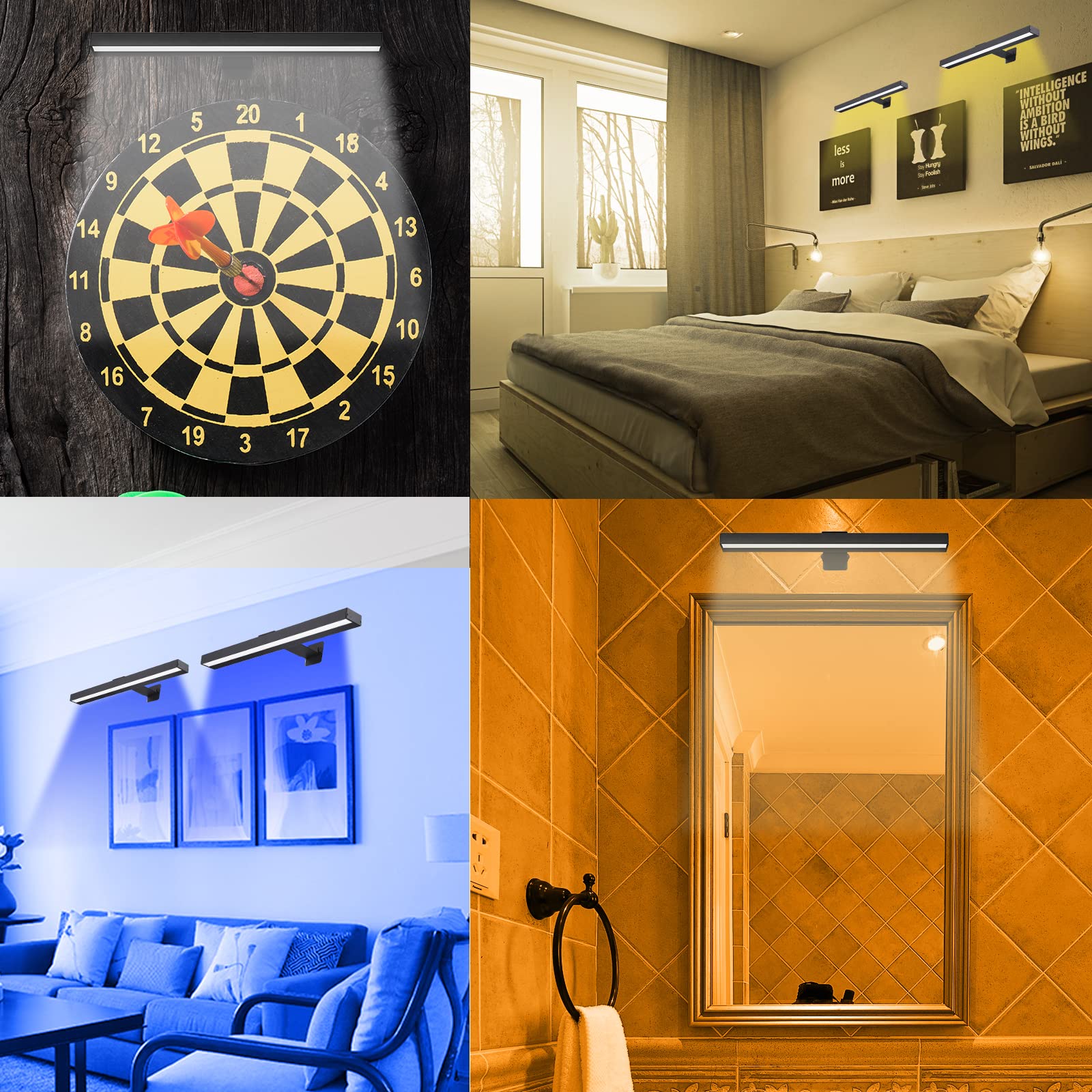 Mioblue Rechargeable Picture Light - App Music Sync, Metal Body, Timer & Multi Dynamic Modes