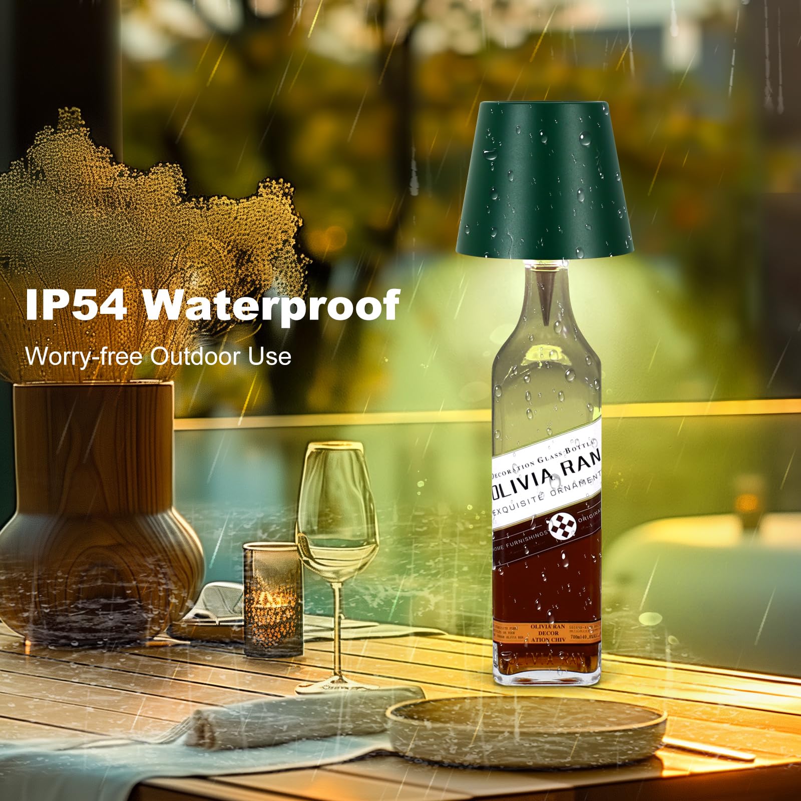 Soudfk 2025 New Wireless Bottle Lamp,Rgb Led Bottle Light With Remote(Rgb Dark Green, 1Pc)