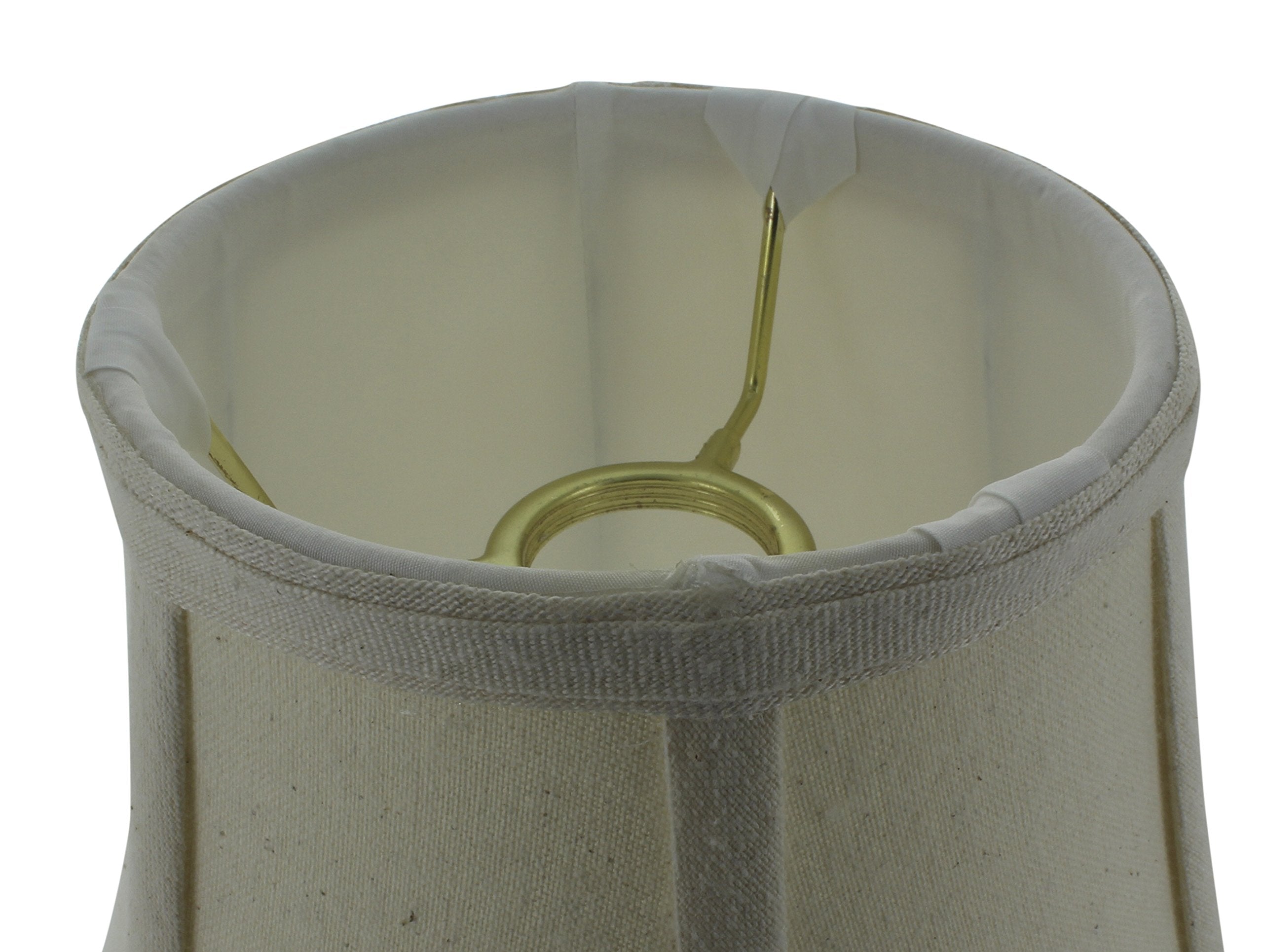 Upgradelights Natural Linen Eggshell Uno Lamp Shade, 12 Inch Downbridge, Model: naturallinen12"unoUIB#2