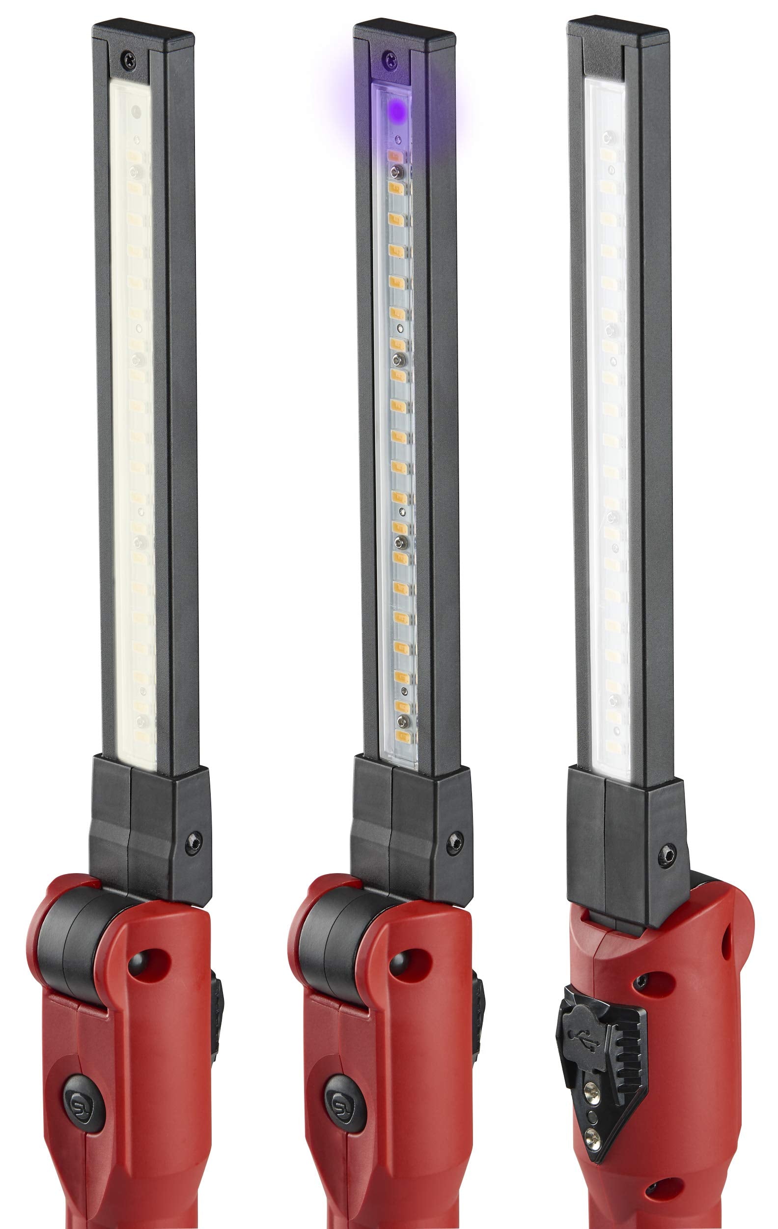 Streamlight Stinger Switchcutting edge LED Light Bar 800-Lumen, 7.2in Size, Red, Model 76801, Nylon Material with 120V/100V AC Charger and Holder