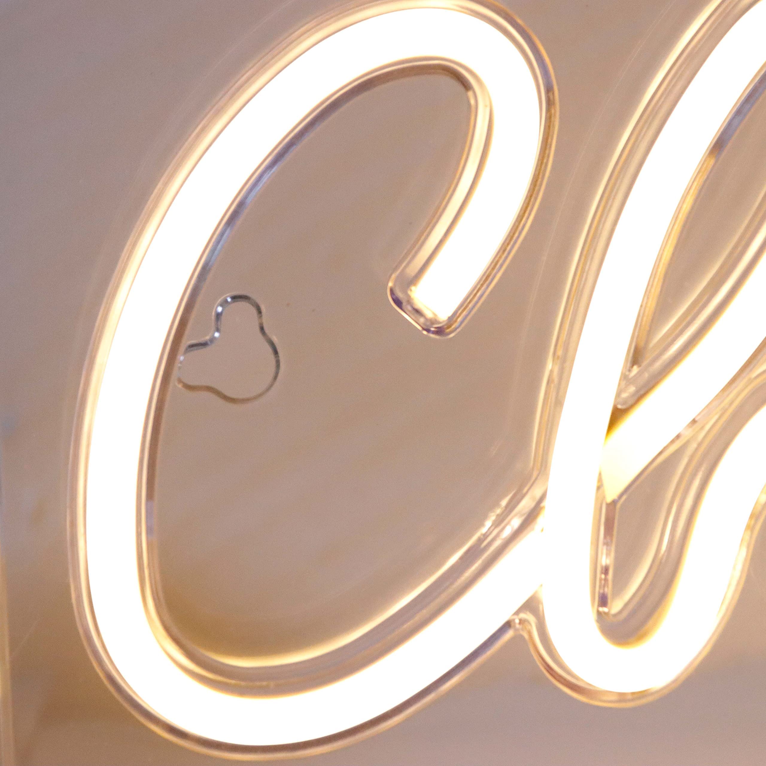 Heliwey Usb Led Desk Lightbox Cheers Sign - Warm White 3D Neon Light For Bar & Party Decor