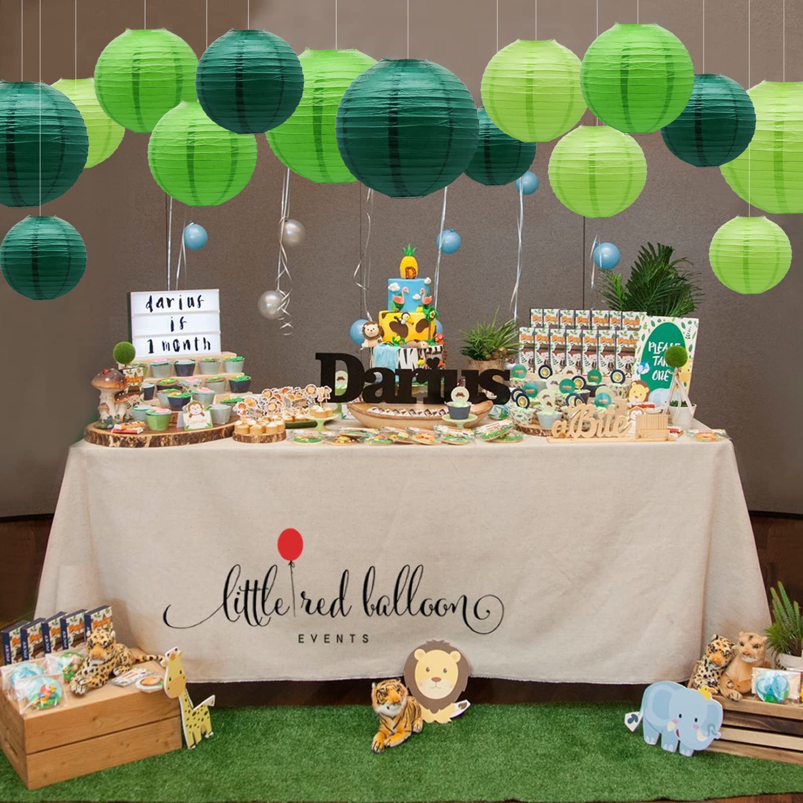 Adlkgg Round Hanging Paper Lanterns Decorations, Party Wedding Birthday Baby Showers Halloween Supplies, Black 12",10", 8", 9 Pack