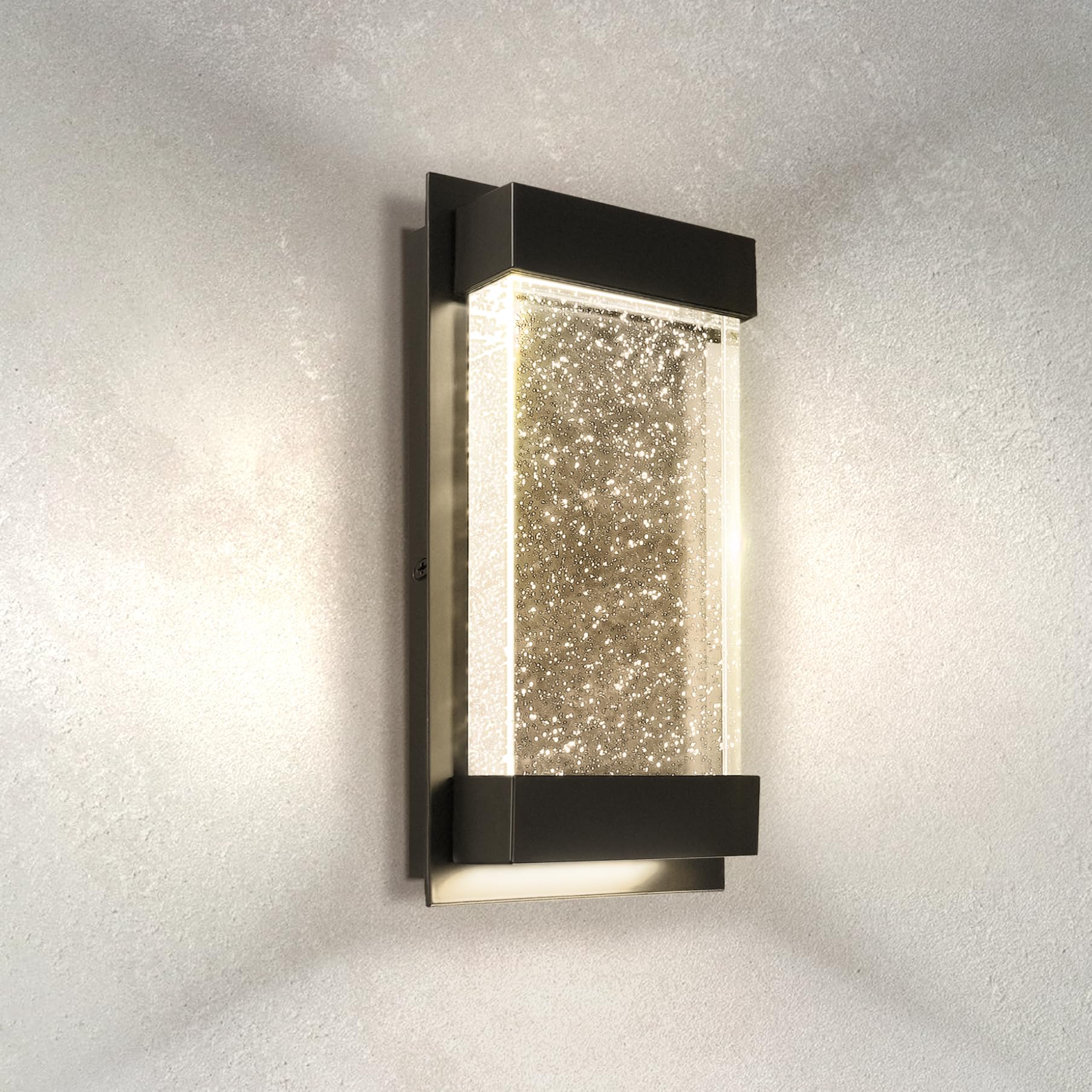 ASD LED 12 Inch Bubble Glass Wall Light Fixture | 22W 500LM 3000K-5000K 120V | 3CCT, Waterproof, Dimmable, Up-Down Glow, ETL Lis