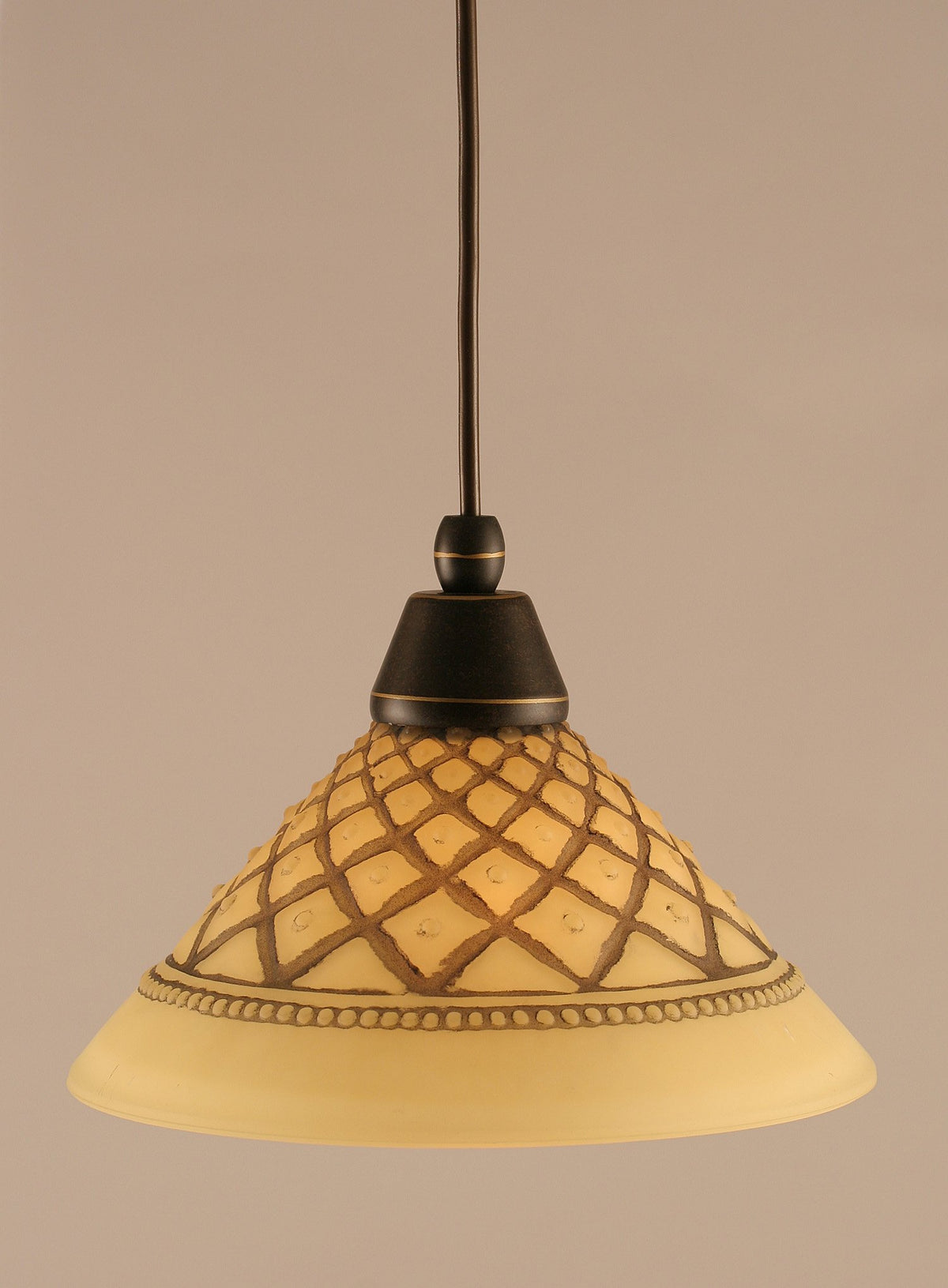 Toltec Lighting 1 Light Mini Pendant In Dark Granite (22-Dg-7183)