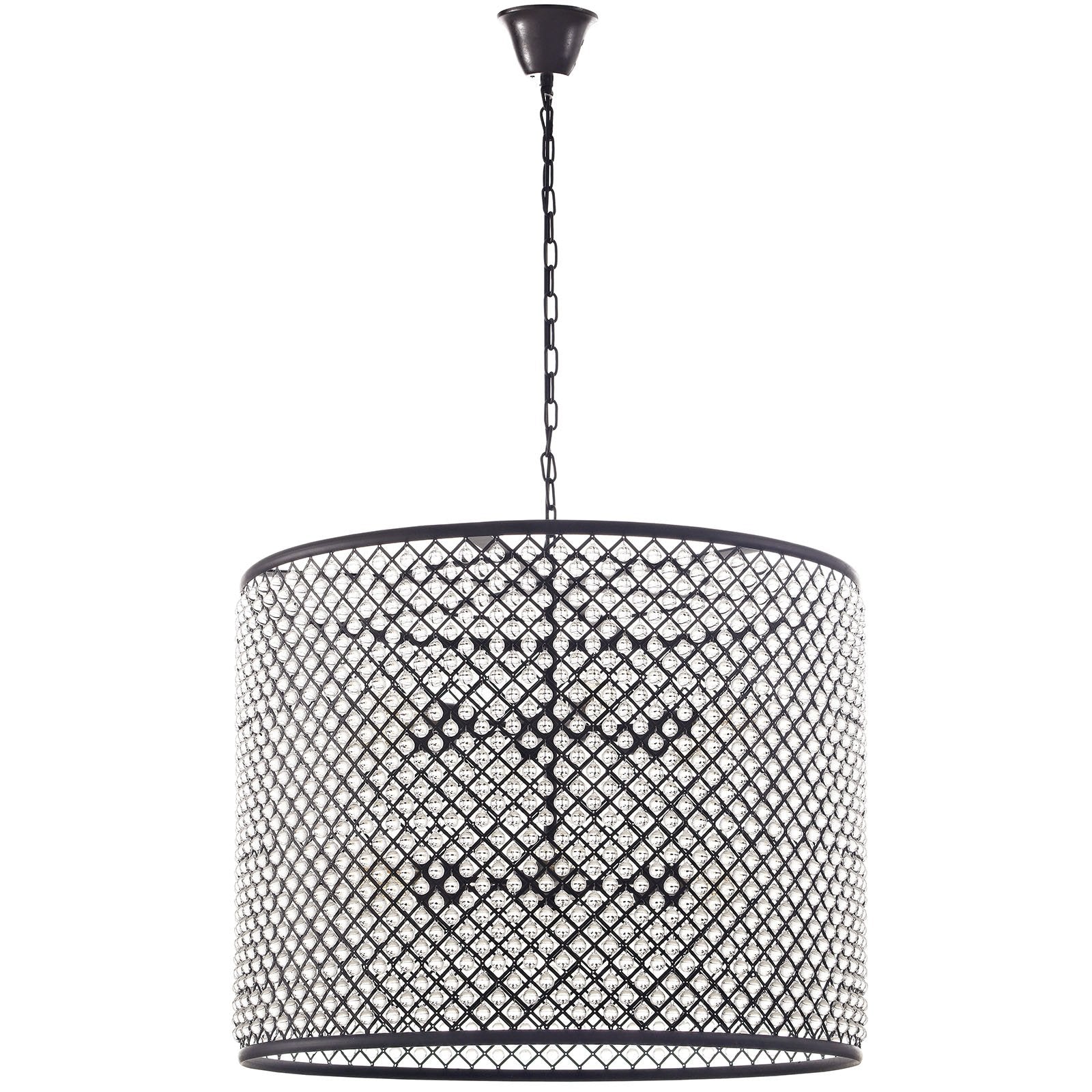 Modway Prosperity Modern Glass and Metal 34.5 Ceiling Light Pendant Chandelier in Brown