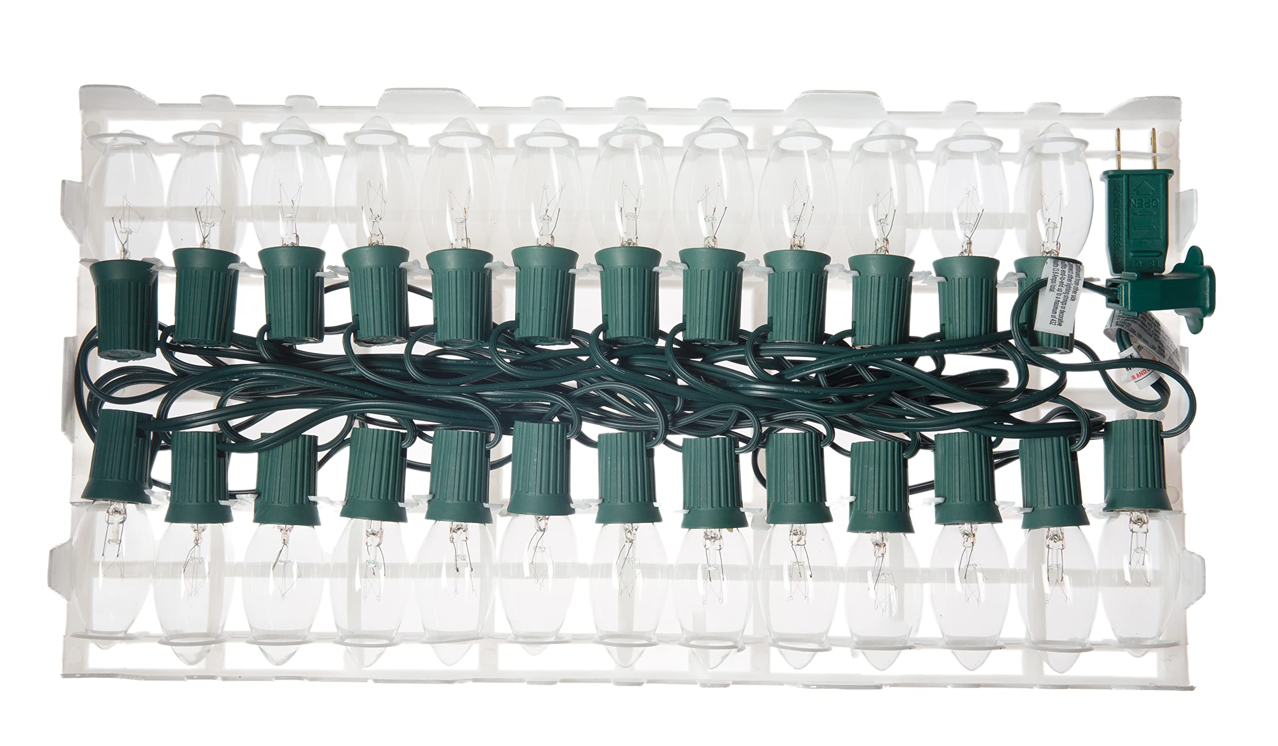 Creative Hobbies Christmas Light String - 25 Ft C9 Incandescent Bulbs - Indoor/Outdoor - Multicolor