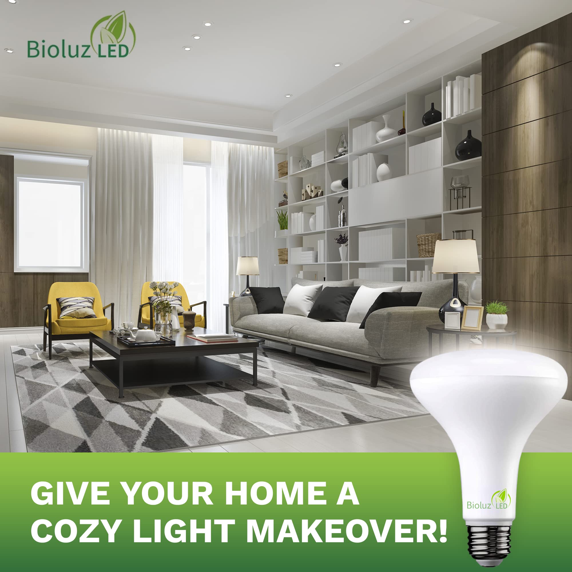 Bioluz Led 8 Pack Br30 Led Bulbs Indoor Flood Lights 90+ Cri 65W Equivalent Uses 7.5W 5000K Daylight 650 Lumens E26 Base Dimmabl