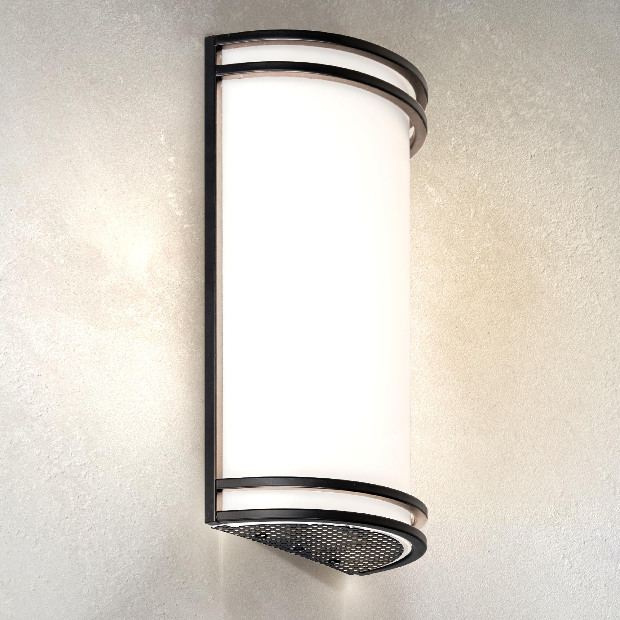 ASD LED Indoor Wall Mount Light Fixture - 14 Inch 20W Modern Interior Matte Black Dimmable Wall Sconce Light - ETL 3000K 4000K 5000K Adjustable - Hallway  Bedroom LED Wall Lights