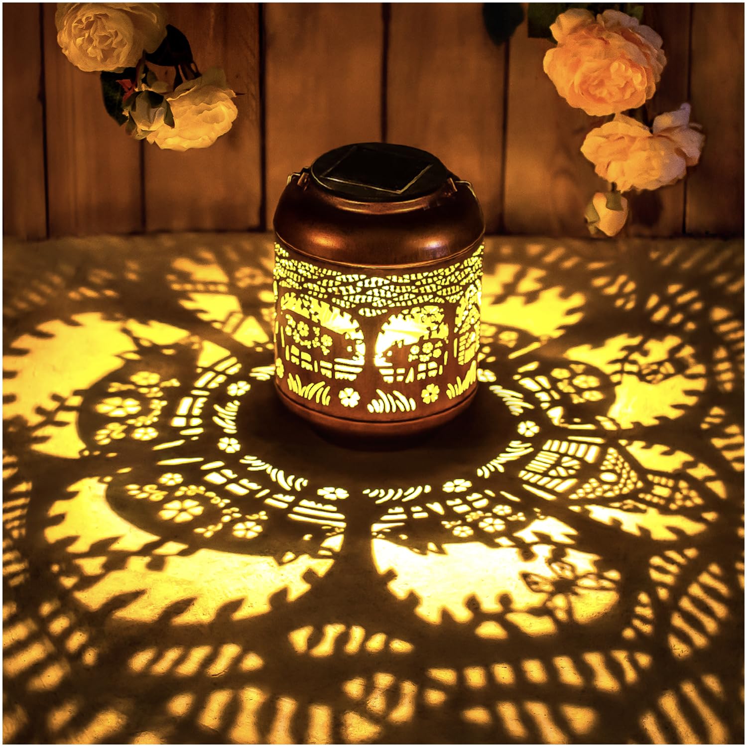 2 Pack Pig Solar Lanterns Outdoor Waterproof Hanging Solar Lights Pig Gifts For Women Men Mom Metal Decorative Led Outdoor Lante