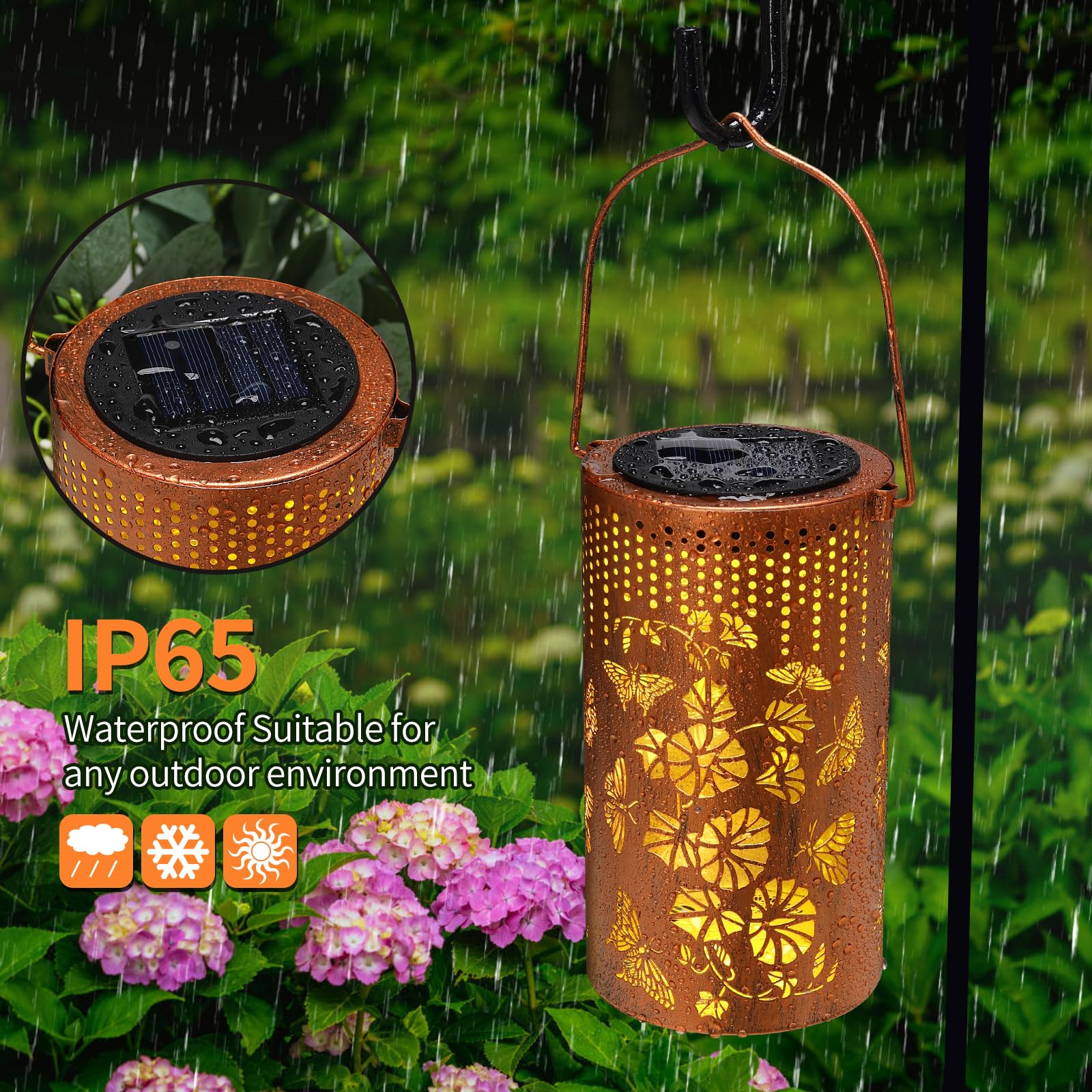 2Pack Butterfly Solar Light  Birthday Gift For Women  Men  MotherS Day  Thanksgiving  Christmas  New Year Gift. Outdoor Waterproof Lights Hanging Patio Garden Decoration  Outdoor Backyard