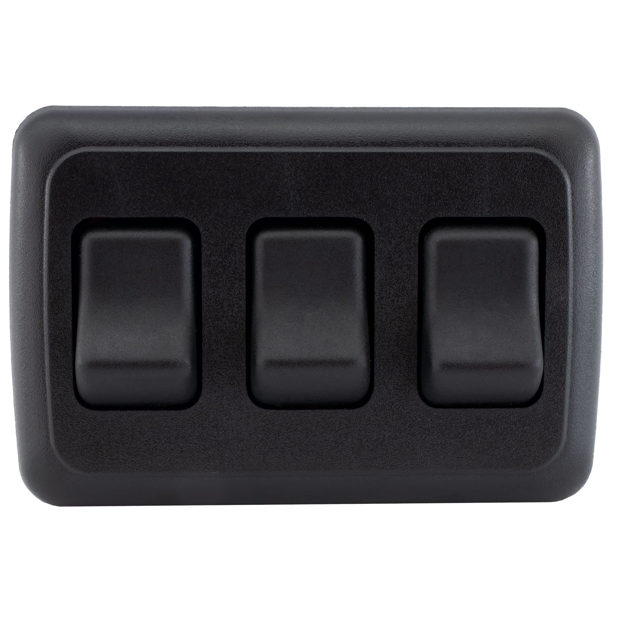 American Technology Components Triple Spst On-Off Switch With Bezel, 12-Volt, For Rv, Trailer, Camper (Black)