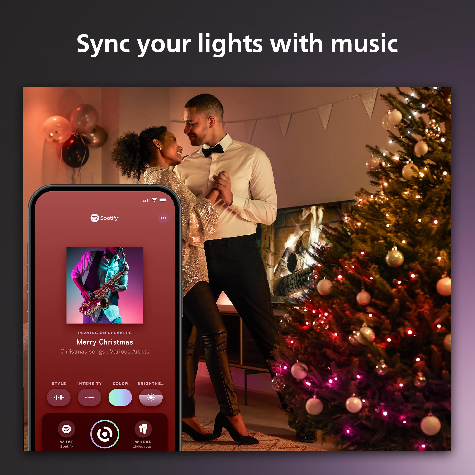 Philips Hue Festavia String Lights - 65ft Multicolor Smart LEDs - Weatherproof - Compatible with Alexa, Google Assistant, Apple HomeKit