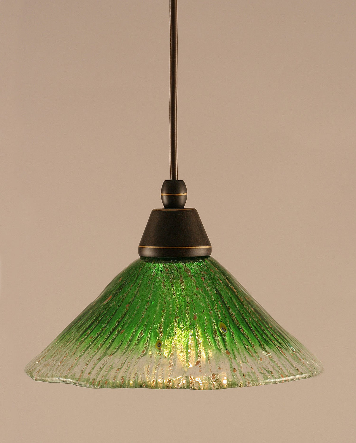 Toltec Lighting 1 Light Mini Pendant In Dark Granite (22-Dg-437)