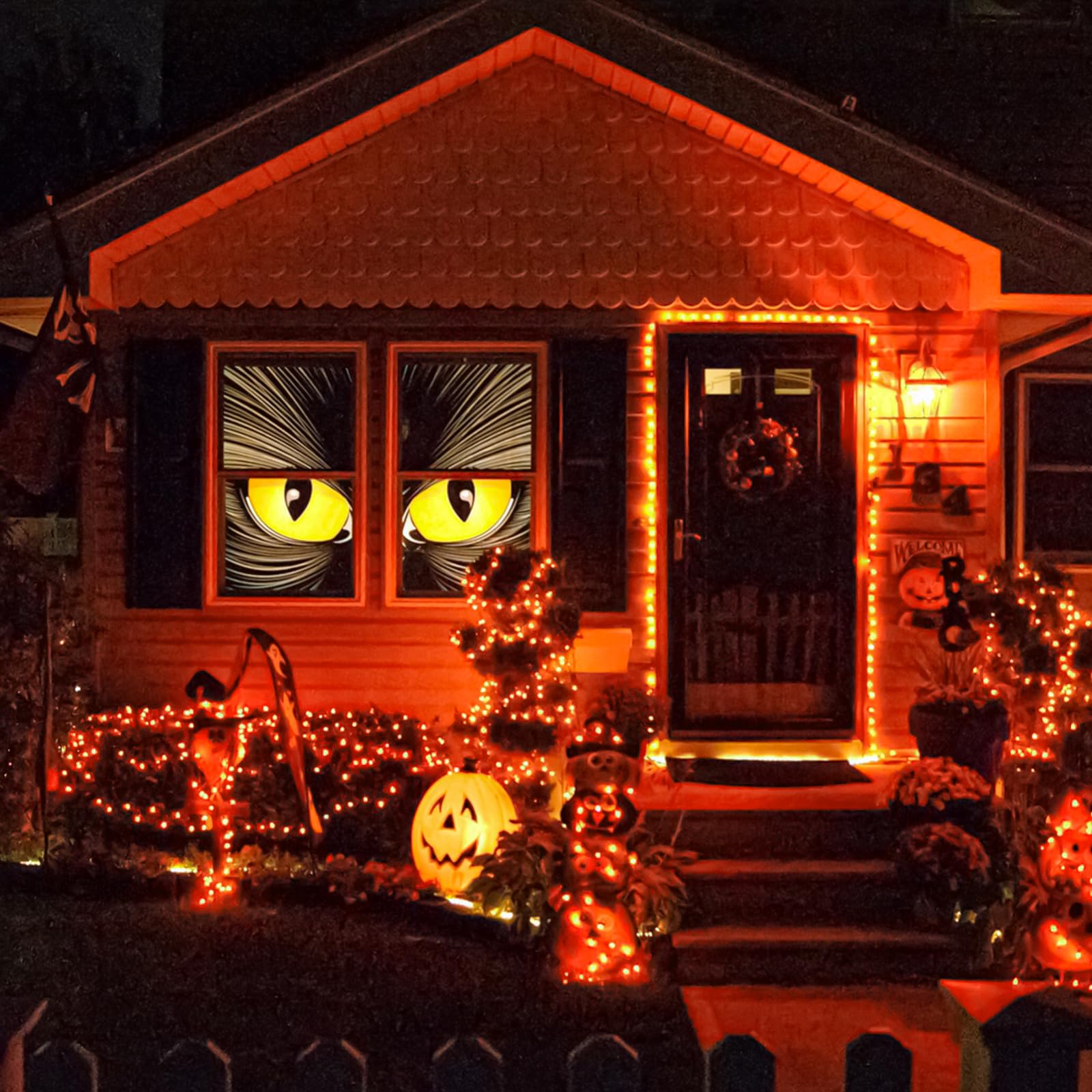 Einiiya 600 Led Christmas Lights Outdoor 197 Ft String Lights Indoor Outdoor Clear Wire With 8 Modes  Plug In Waterproof Orange String Light For Christmas Tree Party Thanksgiving Decorations