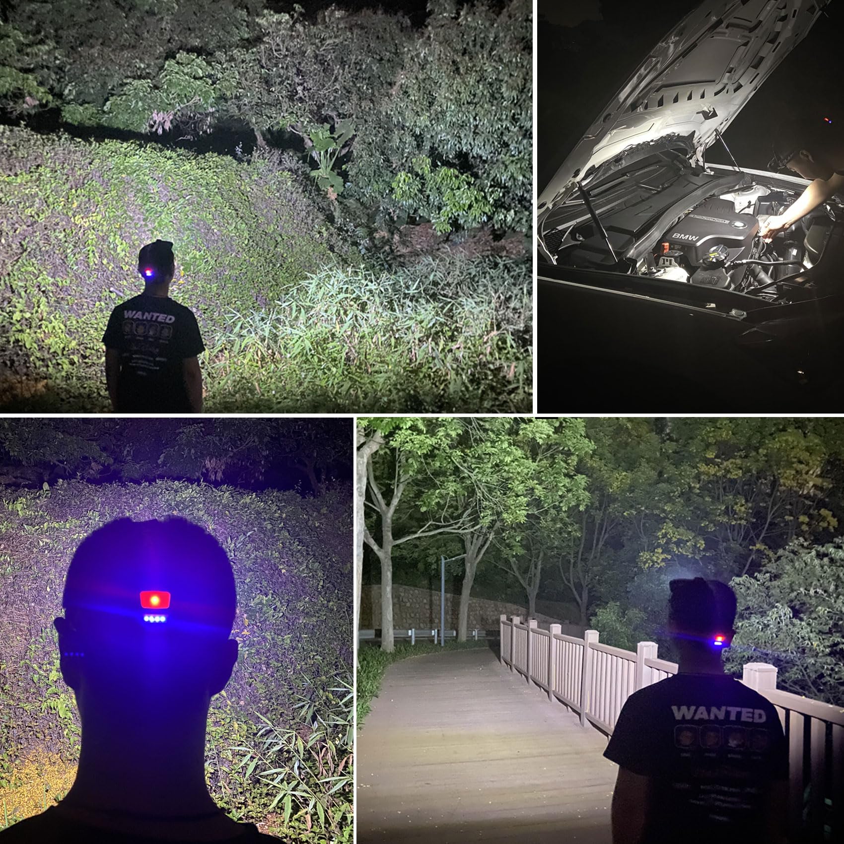 Pzzoe Headlamp Led Headlight Rechargeable 22000 High Lumen Usb Head Light, Head Lamp Cob Floodlight With Red Light For Adults -