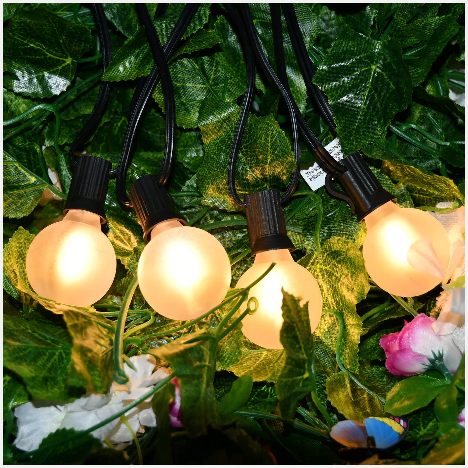 Doratale G40 LED Frosted White Candelabra Light Bulbs, 1.5 Inch, 0.6 Watt, E12 Base, 25 Pack