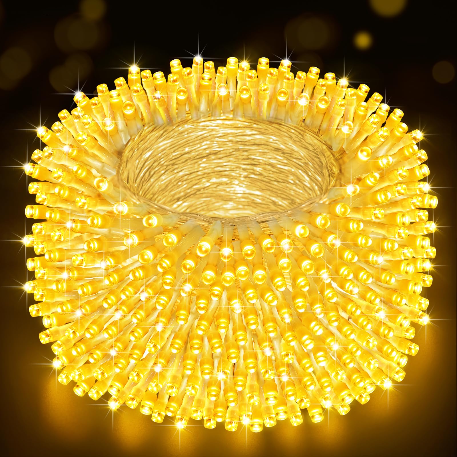 Heceltt 1000 LED Christmas Lights Outdoor, 403FT, Warm White, 8 Modes, Timer, IP44 Waterproof, Model HECE-ST82