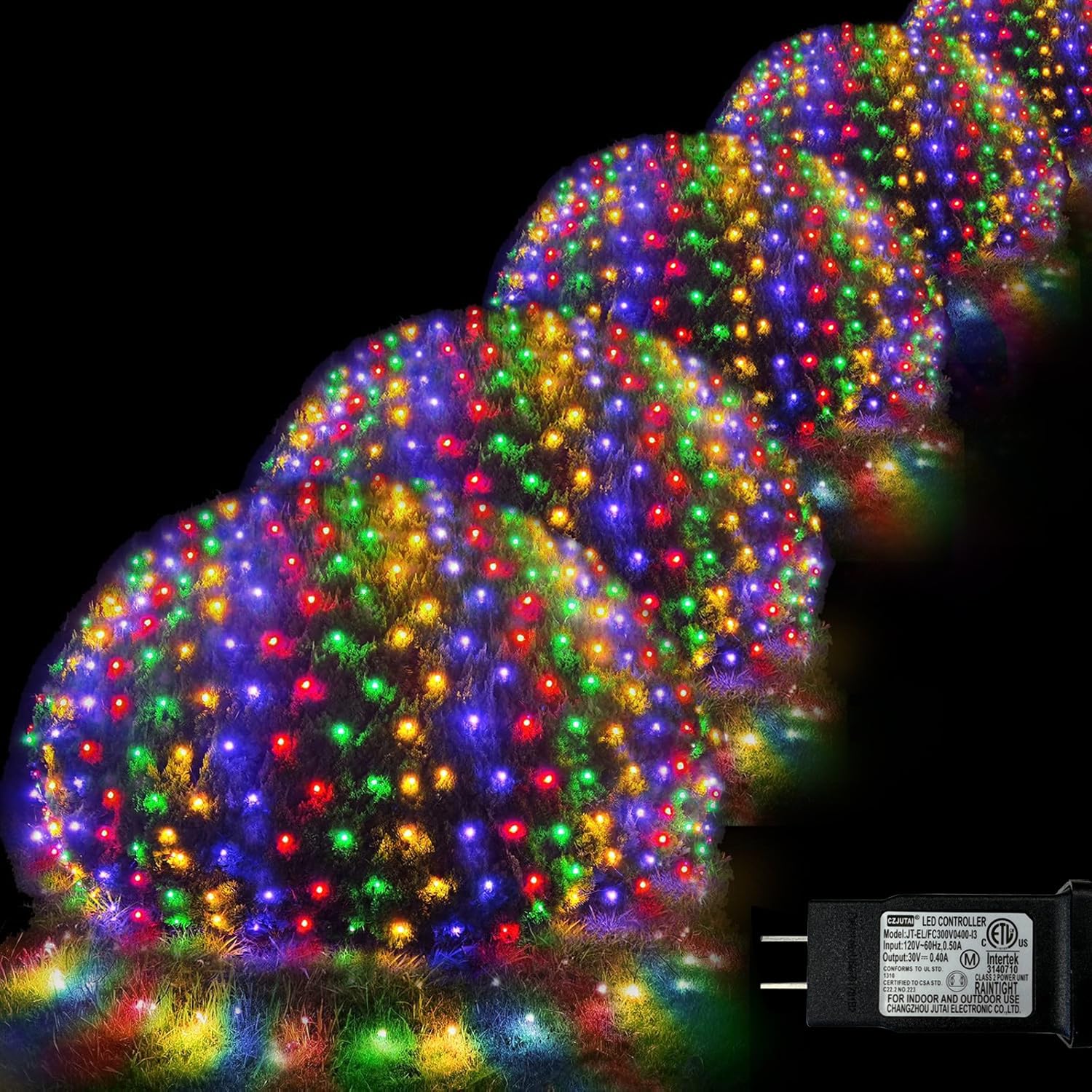 Christmas Net Lights  510 LED Large Outdoor Net Mesh Lights for Bushes 28x5 ft  8 Modes Waterproof Twinkle String Lights Connectable for Christmas Hedge Yard Garden Party Decor  Colorful