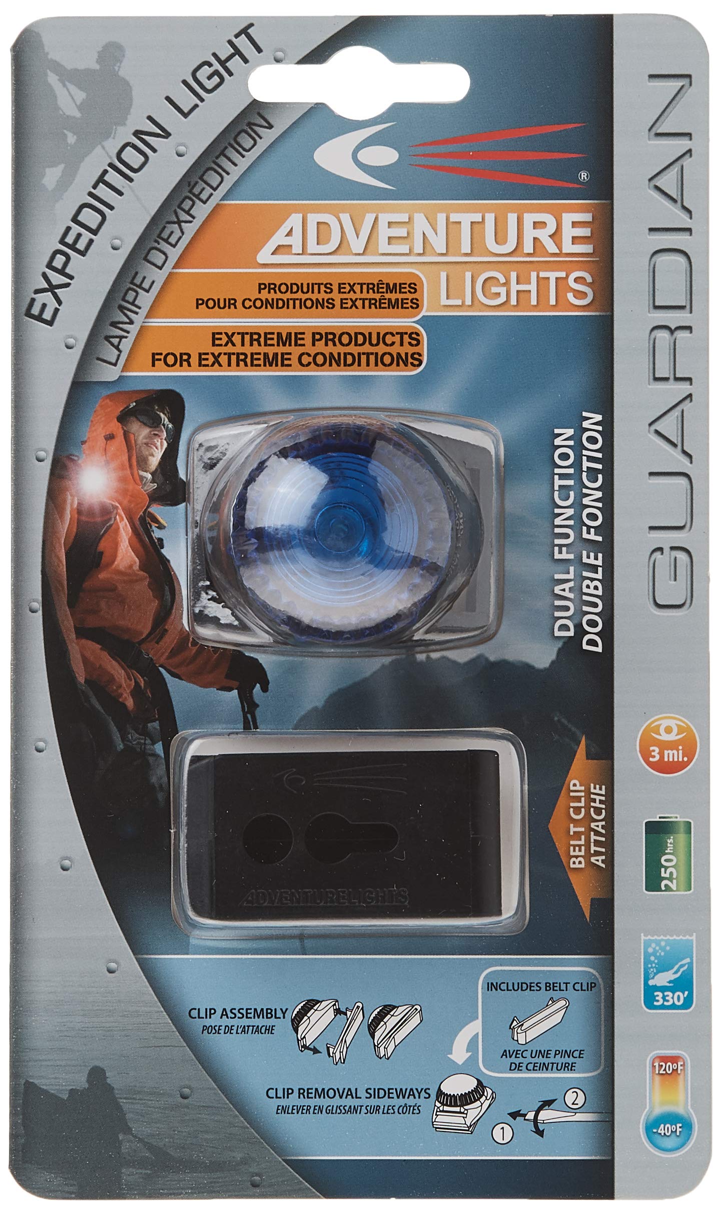 Adventure Lights Guardian Expedition Blue Waterproof Safety Emergency Light