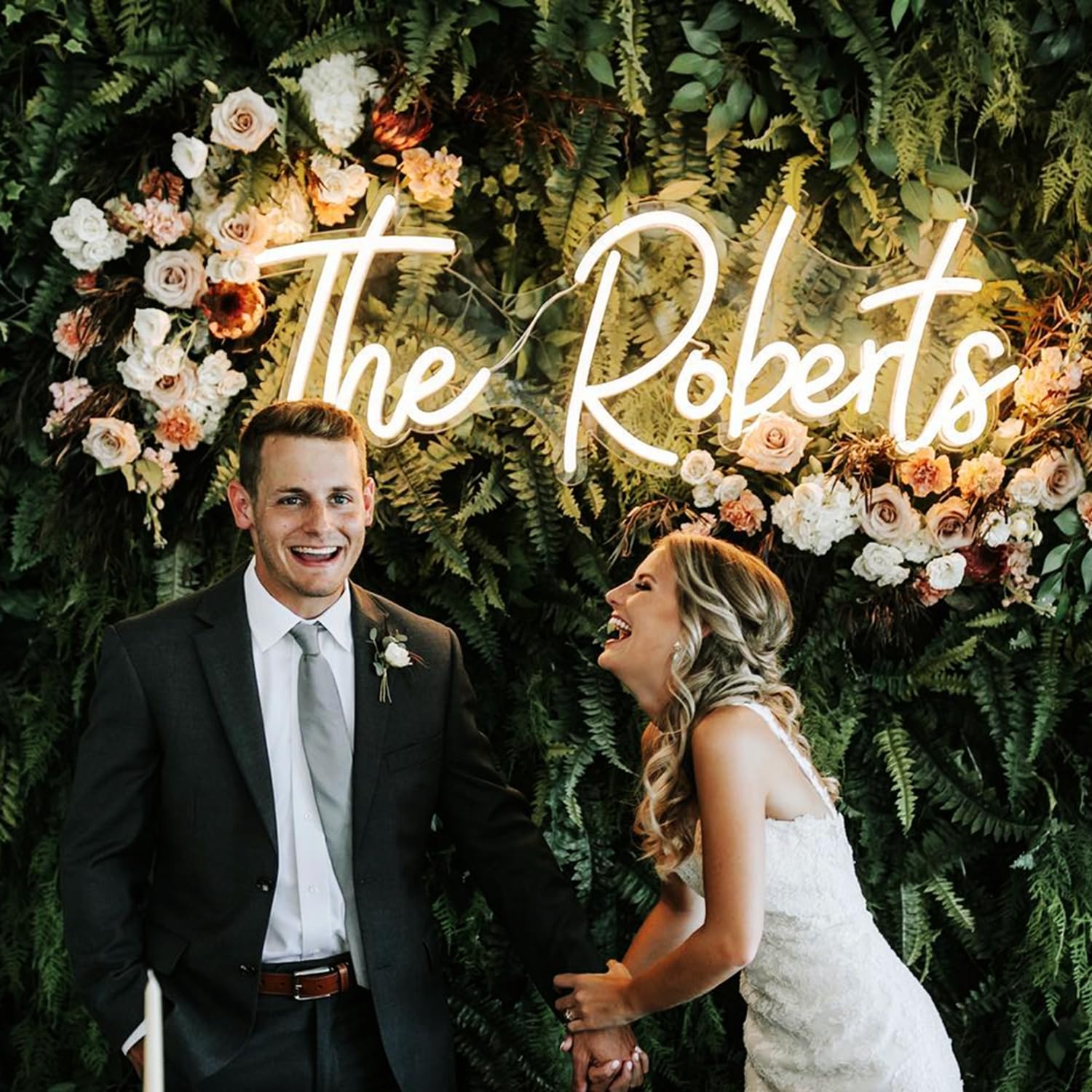 Gyiodfu Custom Neon Signs For Wedding, Events, Prom; Personalized Led Name Neon Light Gifts For Bedroom, Office, Coffee Bar, Sho