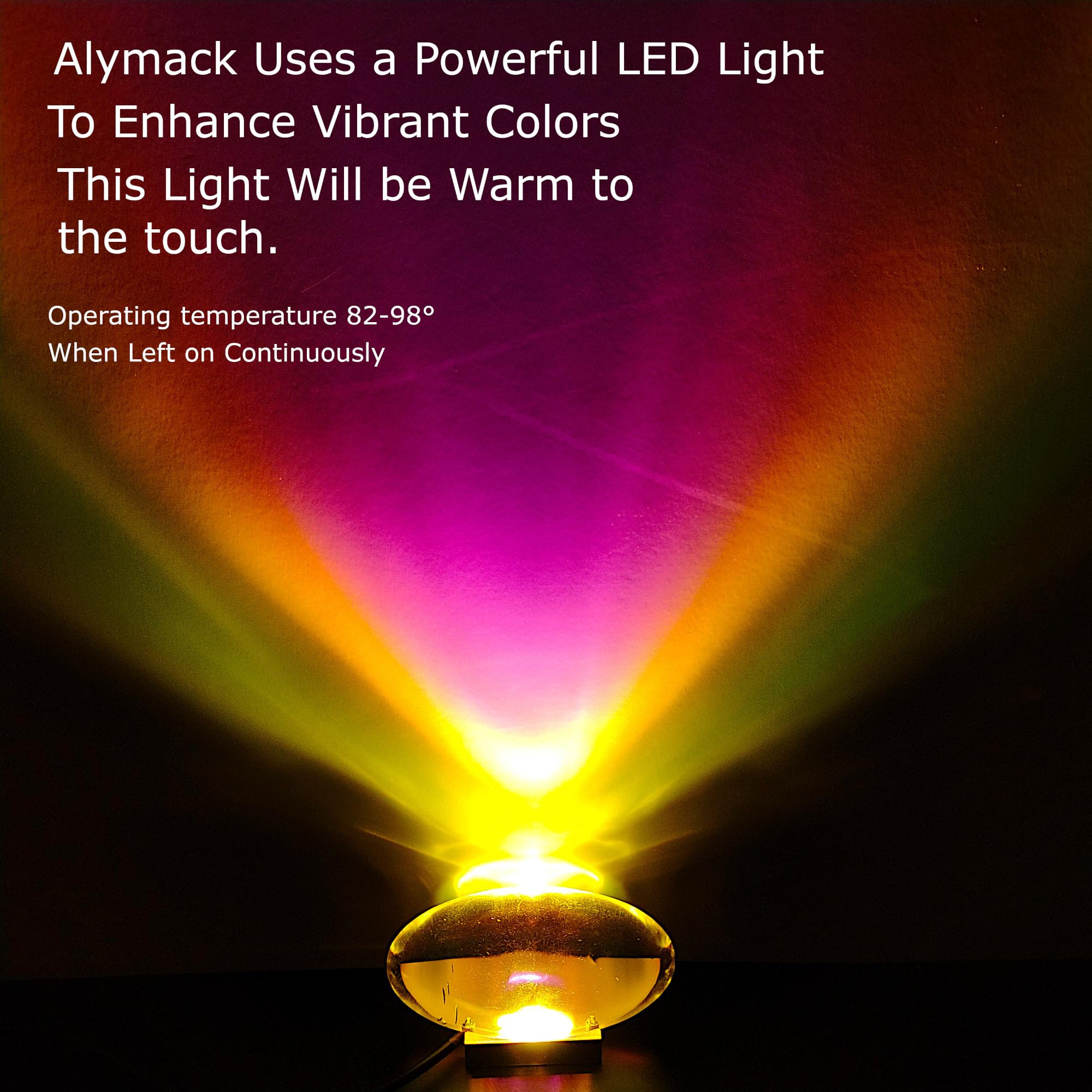 Alymack Sunrise Aura Mood Light - Adjustable Angel Eyes Led Projector Lamp Ambient Night Lights - Rgb Colorful Backlighting Disp