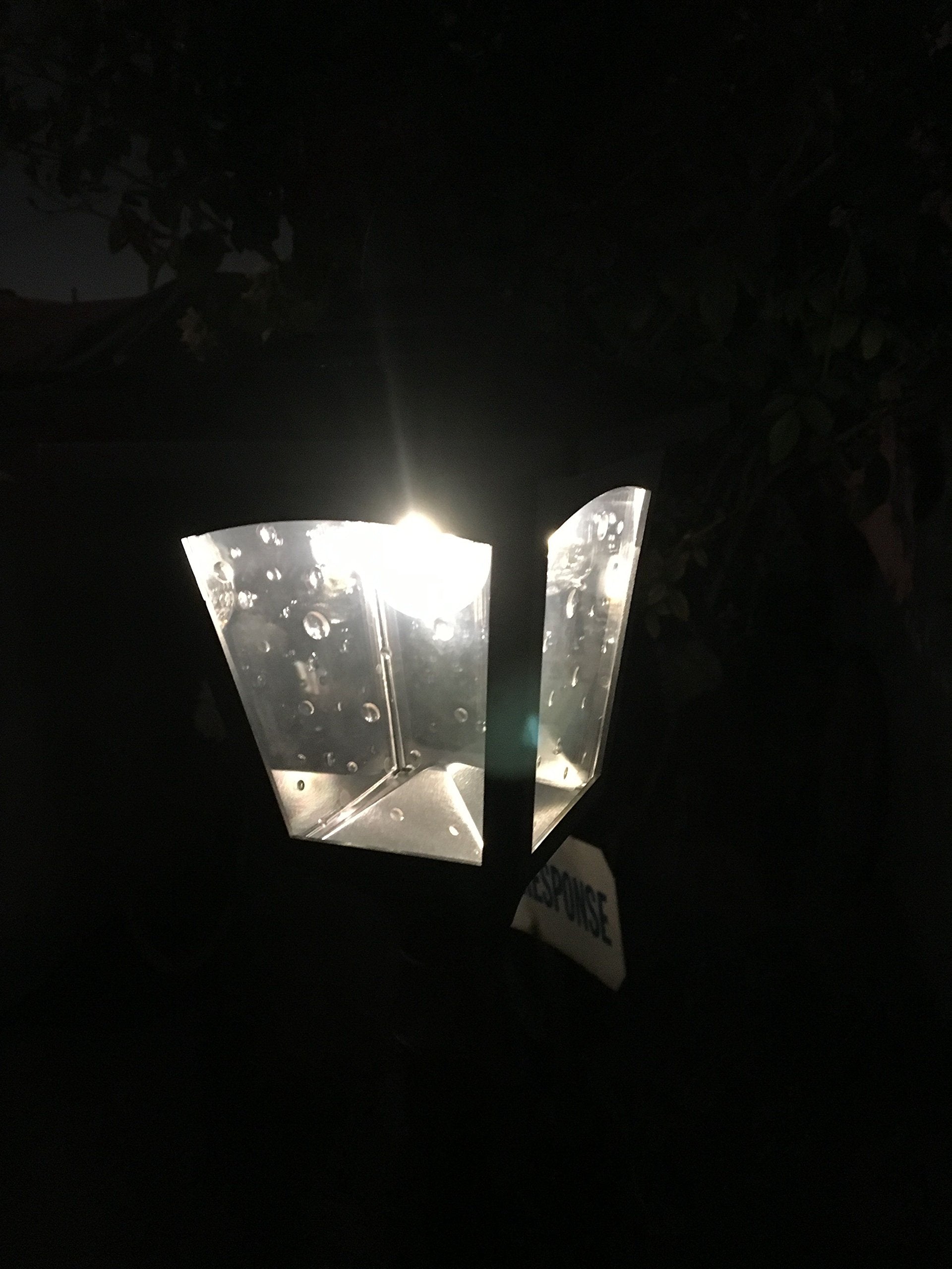 42 Inches Mini Street Post Outdoor Garden Solar Lamp Post Light Lawn - Adjustable (2 Pack)