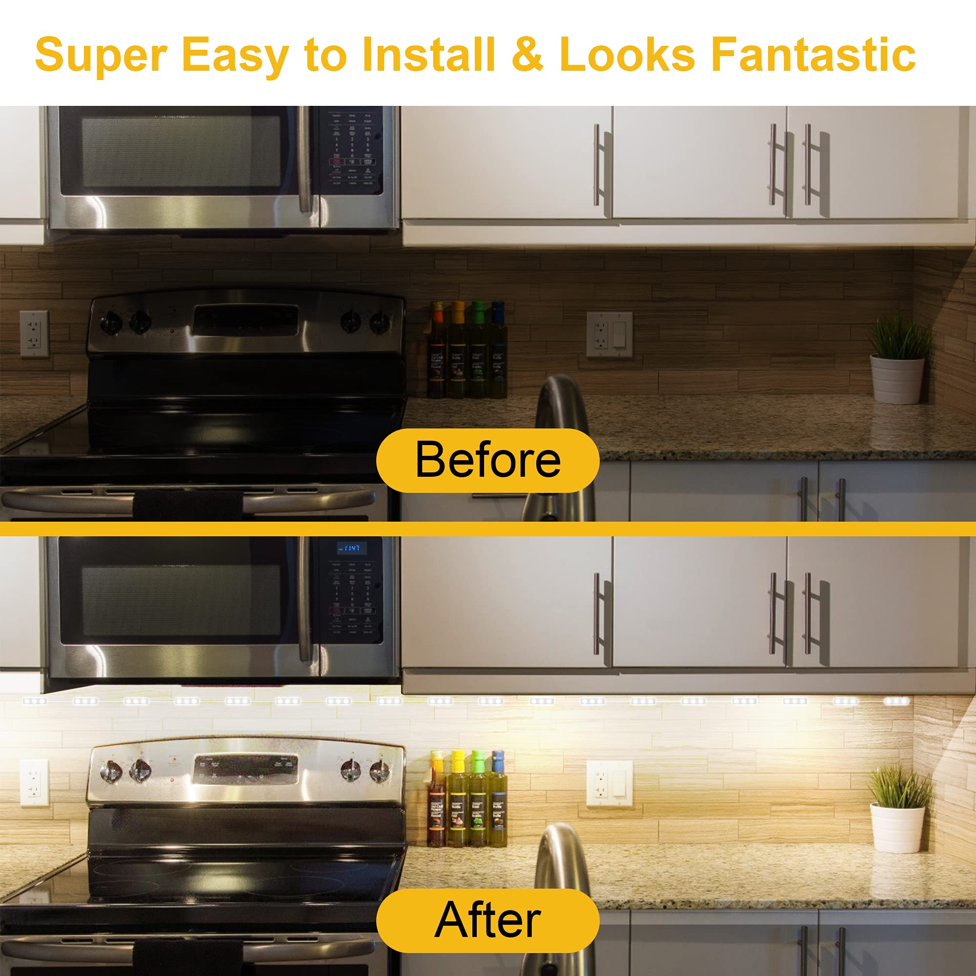 Flexible Jewelry Showcase Lights Kit, 14Ft Adhesive Led Light For Display Case With Power Adapter, Dimmable Bright White Under C