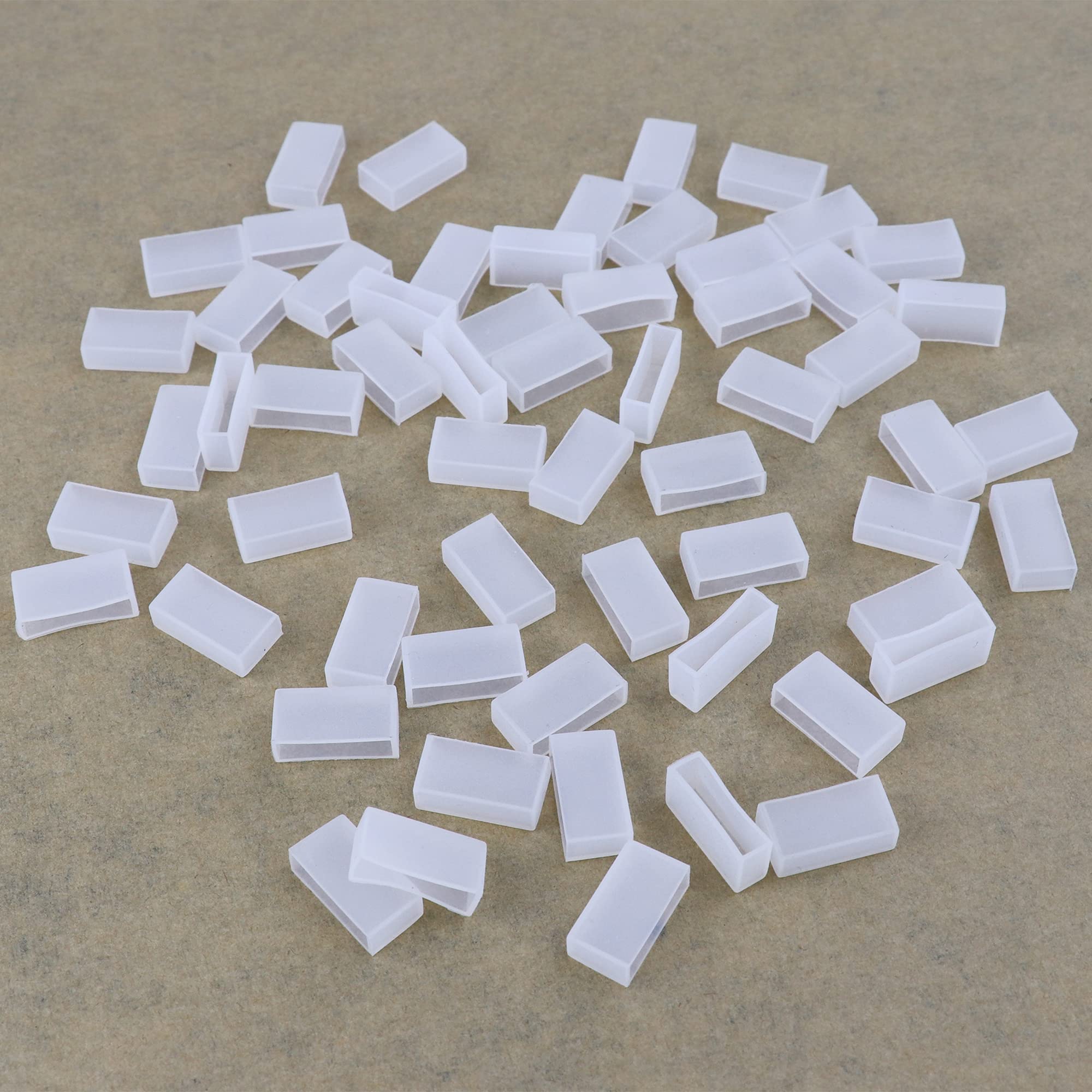 LEDENET 18mm Width Silicone Waterproof Double Row LED Band Lights End Cap 60pcs
