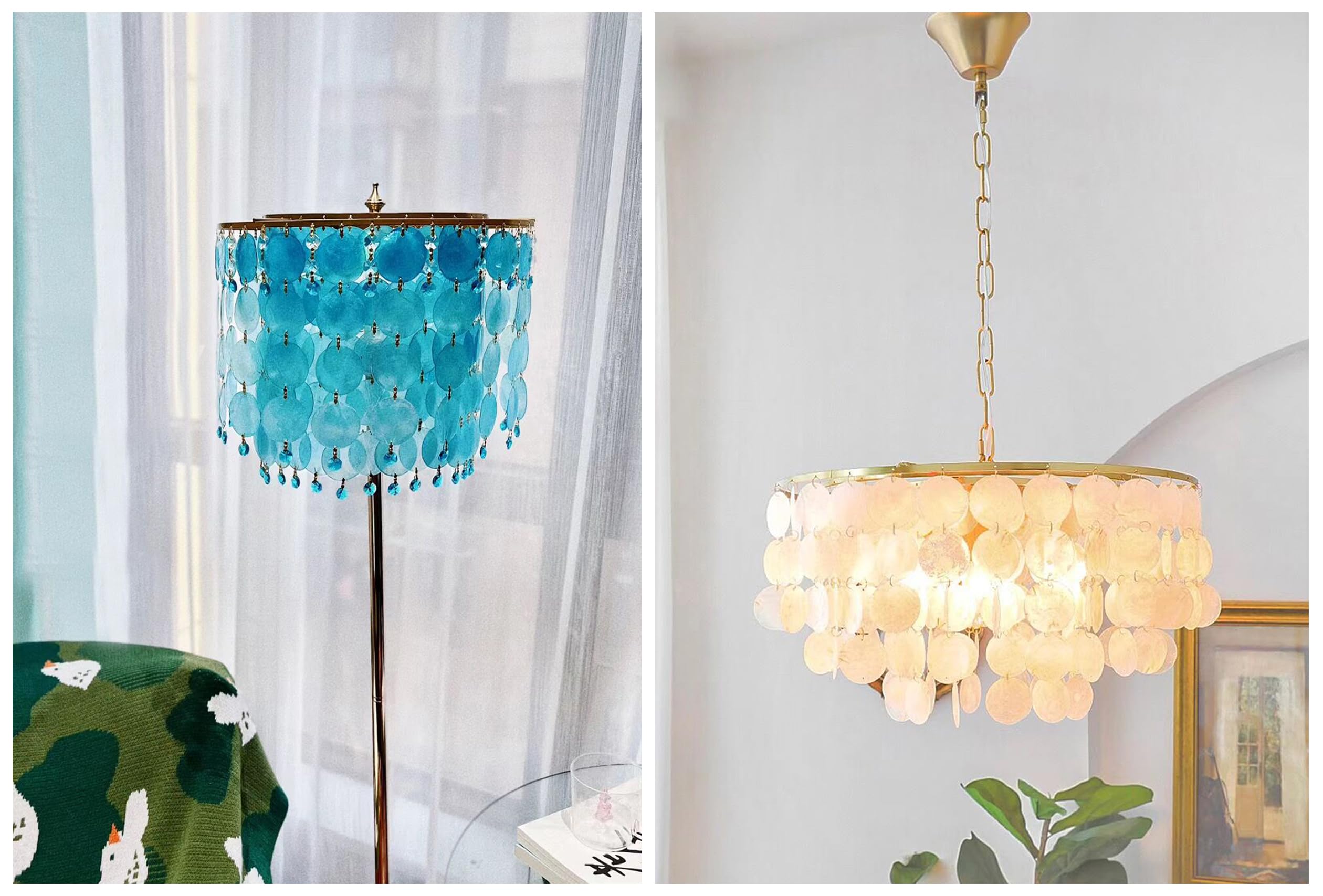YISSEN DIY Lamp Shade Frame, Metal Wire Ring Support for E27 Chandelier, Gold, Model: ring35