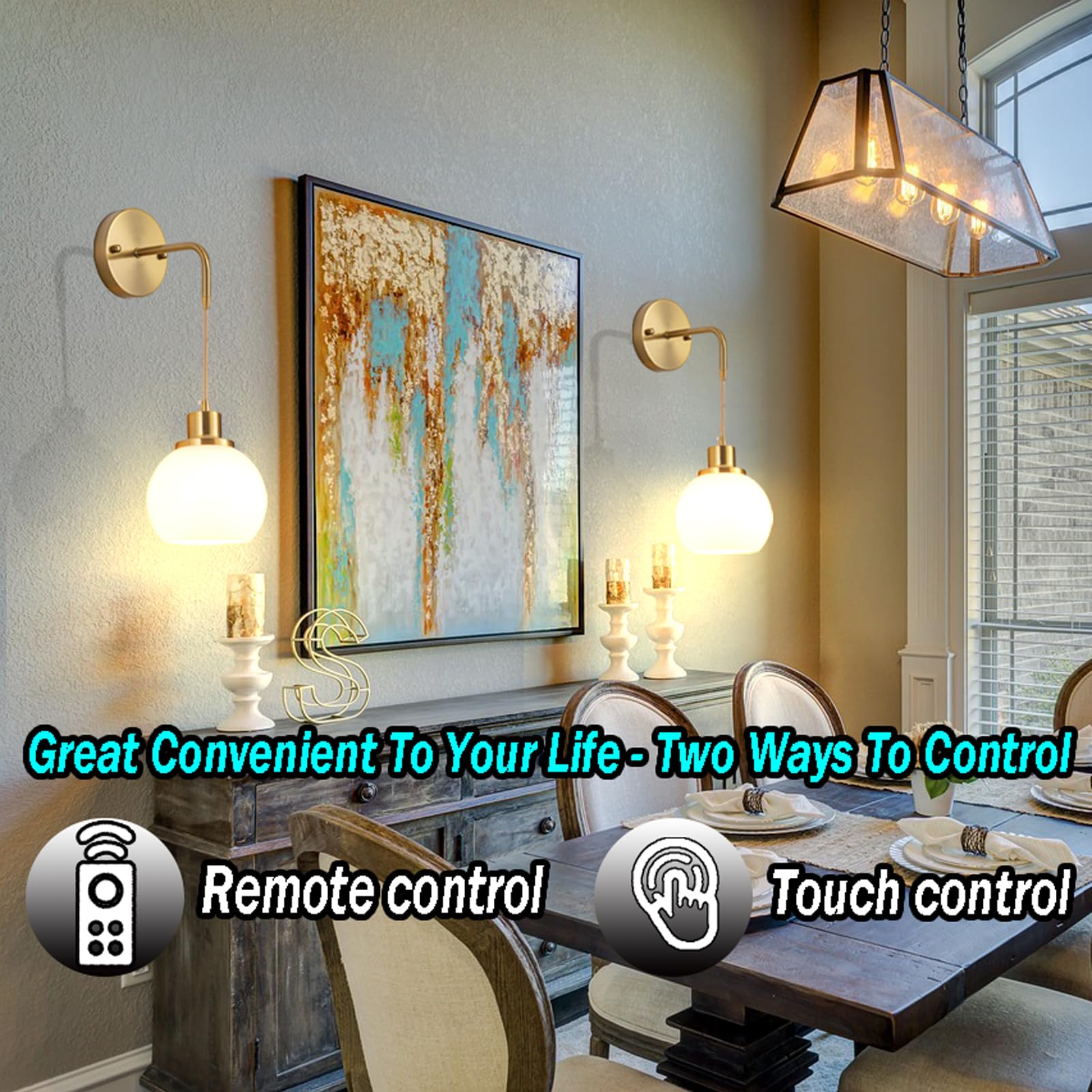 Wall Sconces Set Of Two Battery Operated Sconces With Remote,Rechargeable Wall Sconce Non Hardwired Up To 50 Hours Long Life,Globe Glass Wall Sconce With Rgb Light Bulb For Bedroom Living Room