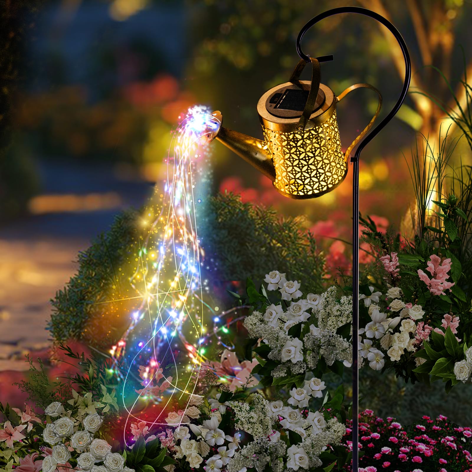 SRNPMIU Garden Decor Light for Outside Color - Solar Watering Can Light,Solar Lights Outdoor Decorative,Hanging Waterproof Yard 