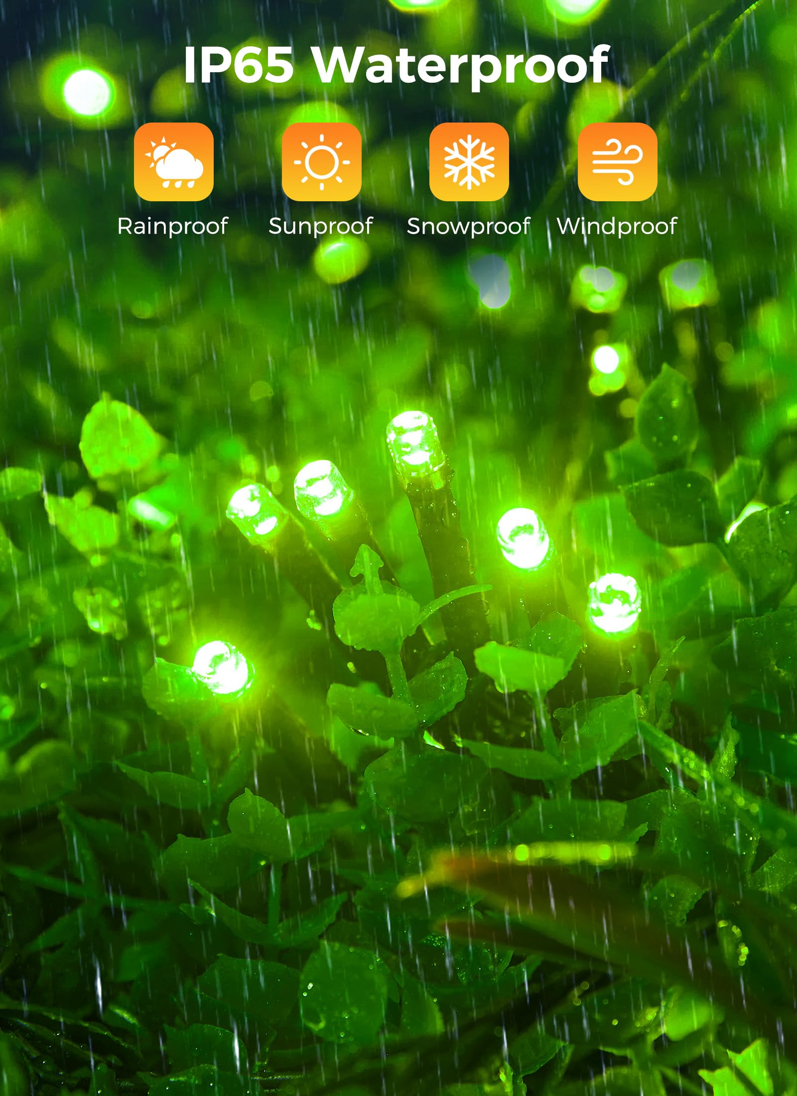 Brightown 100Led Solar String Lights Outdoor  Solar Powered Lights Ip65 Waterproof For Party Garden Yard Home Holiday Tree Decoration Lighting (Green  100Led-2Pack)