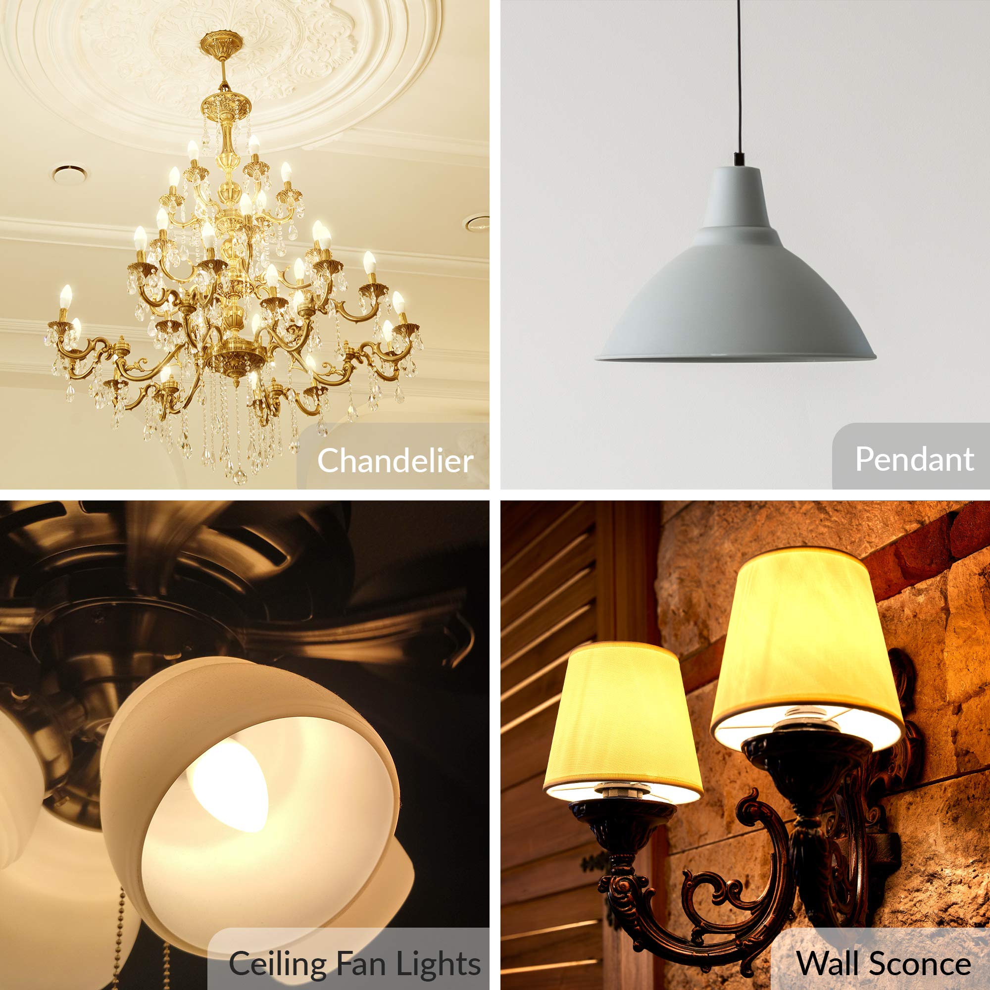 Simba Lighting LED Candelabra Bulbs B11 E12 Base 7W 60W Replacement 6 Pack Warm White 2700K