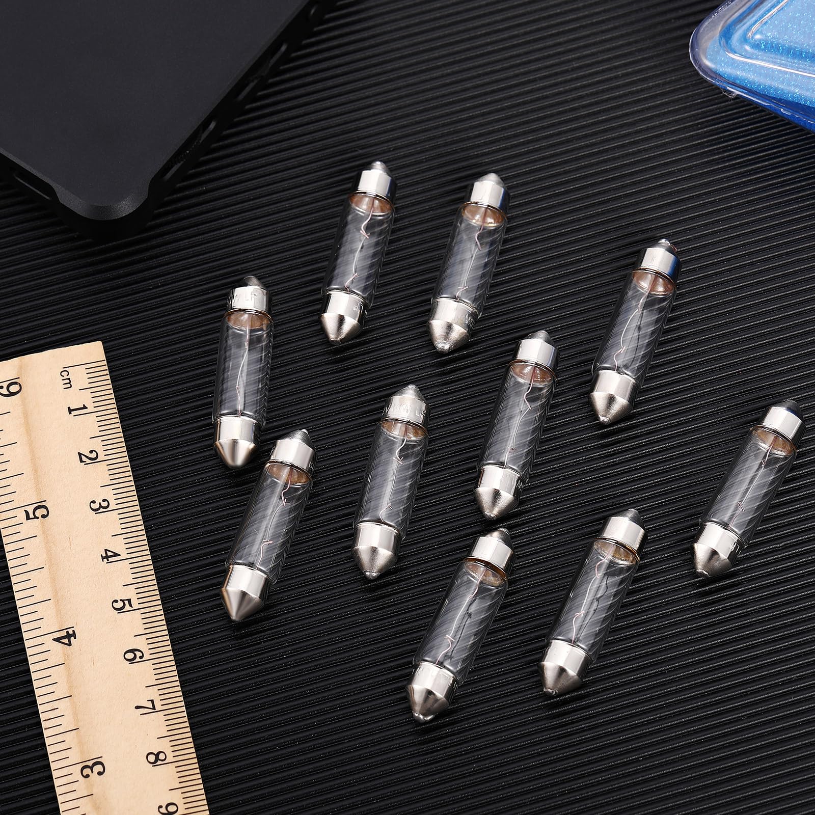 Rossesay 10 Pcs 39mm Xenon Festoon Light Bulb 12V Clear Glass Under Cabinet Lighting 10W Model XUU-Rossesay-1474