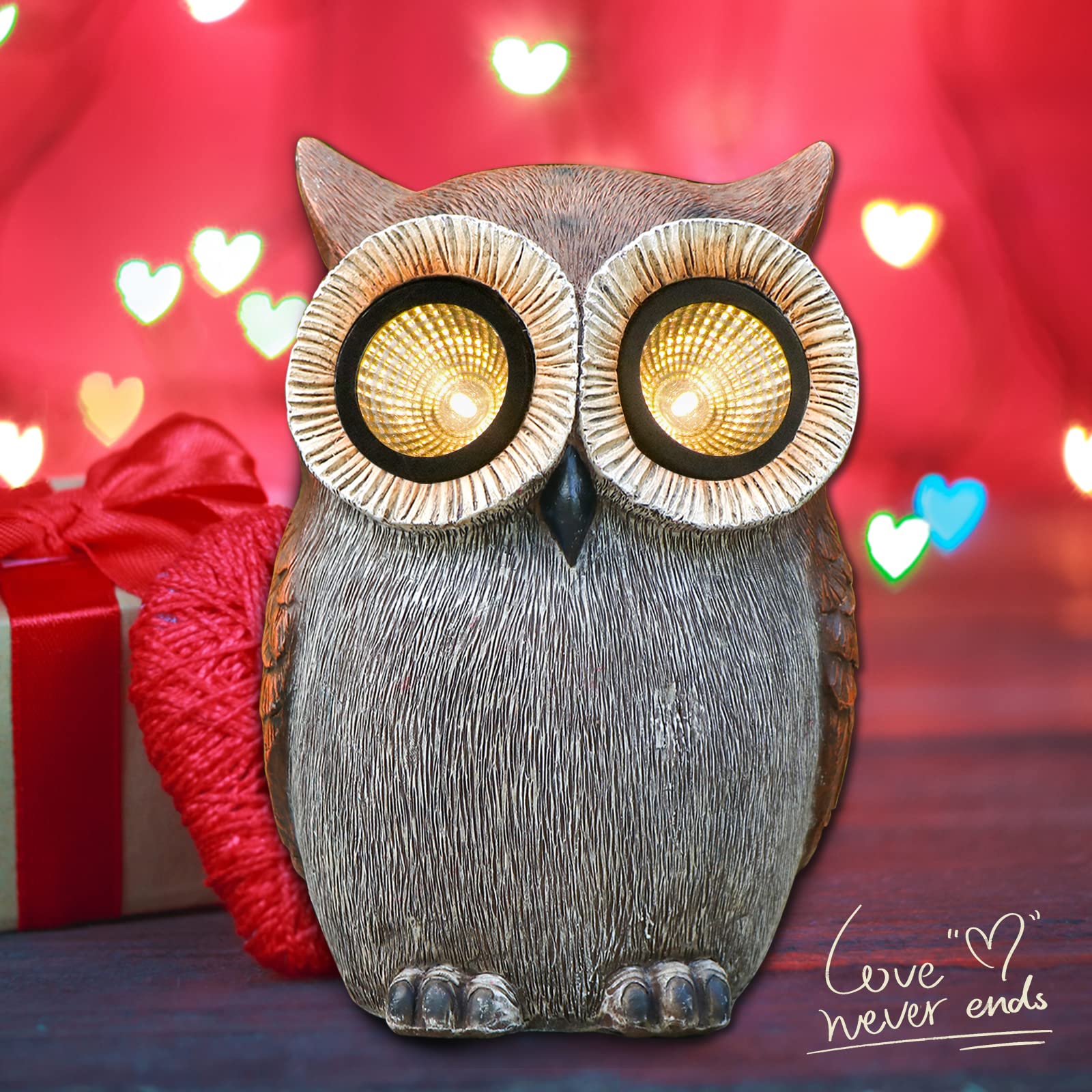 Dkjocky Solar Owl Garden Decorations - Unique Gifts For Women, Mom, Grandma, Birthday, Christmas