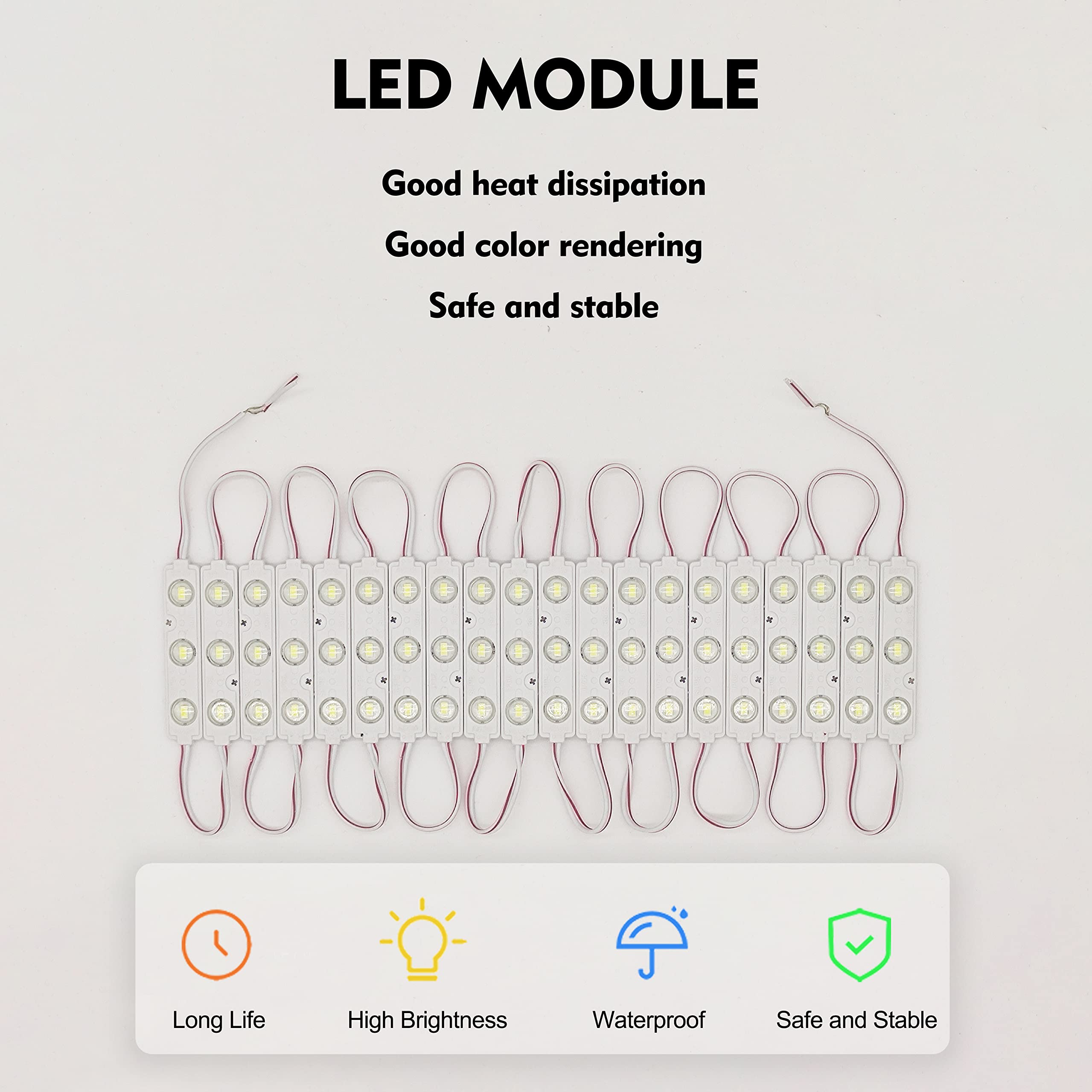 Aooyuanke Blue Led Module Lights, 100Pcs 49.8Ft Waterproof Smd 5730 For Signs & Decor