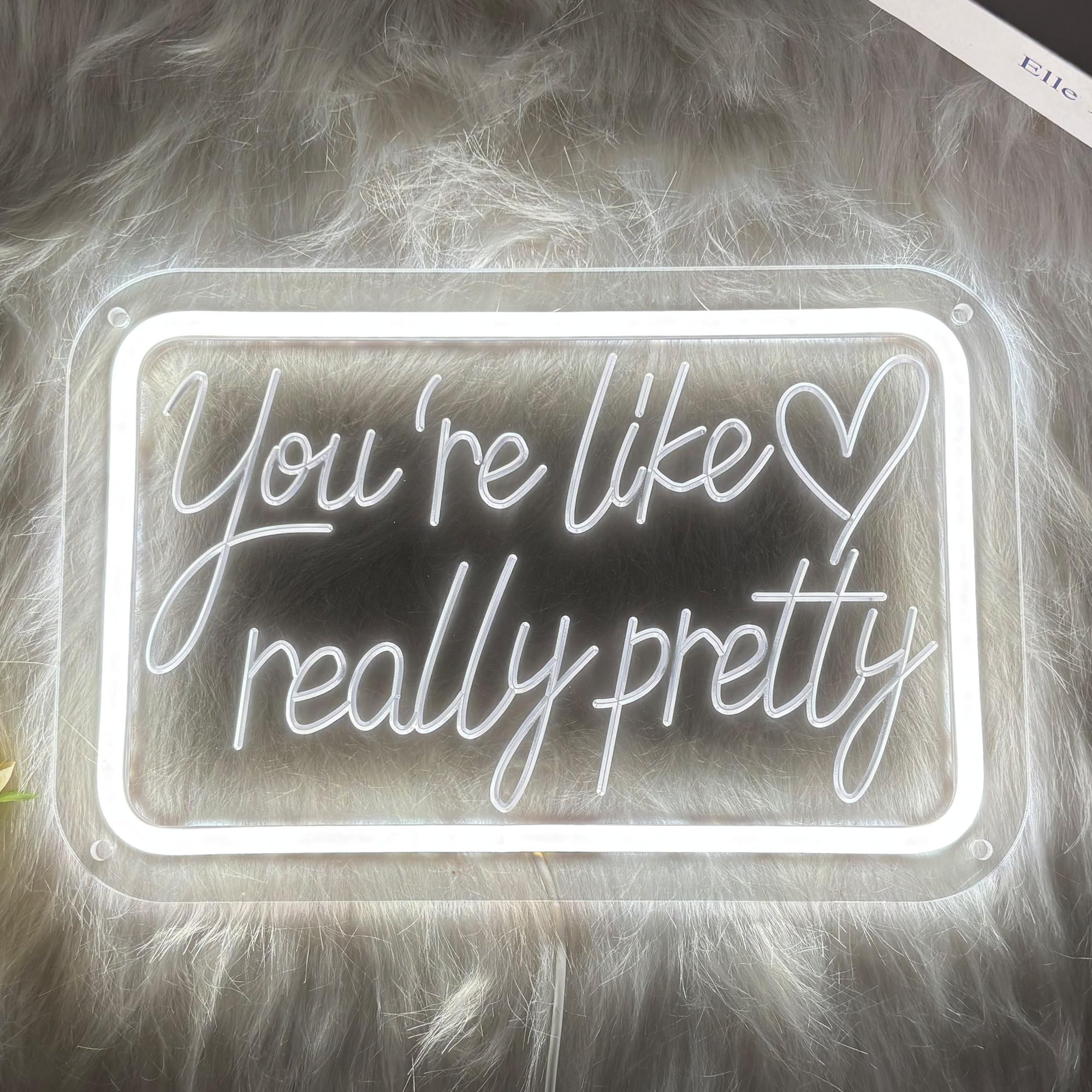 YouRe Like Really Pretty Neon Signs For Wall Decor  Neon Lights Signs For Bedroom Decor Birthday Gift For Teen Girls Led Neon Sign White Neon Sign For Salon  Home  Wedding  Party