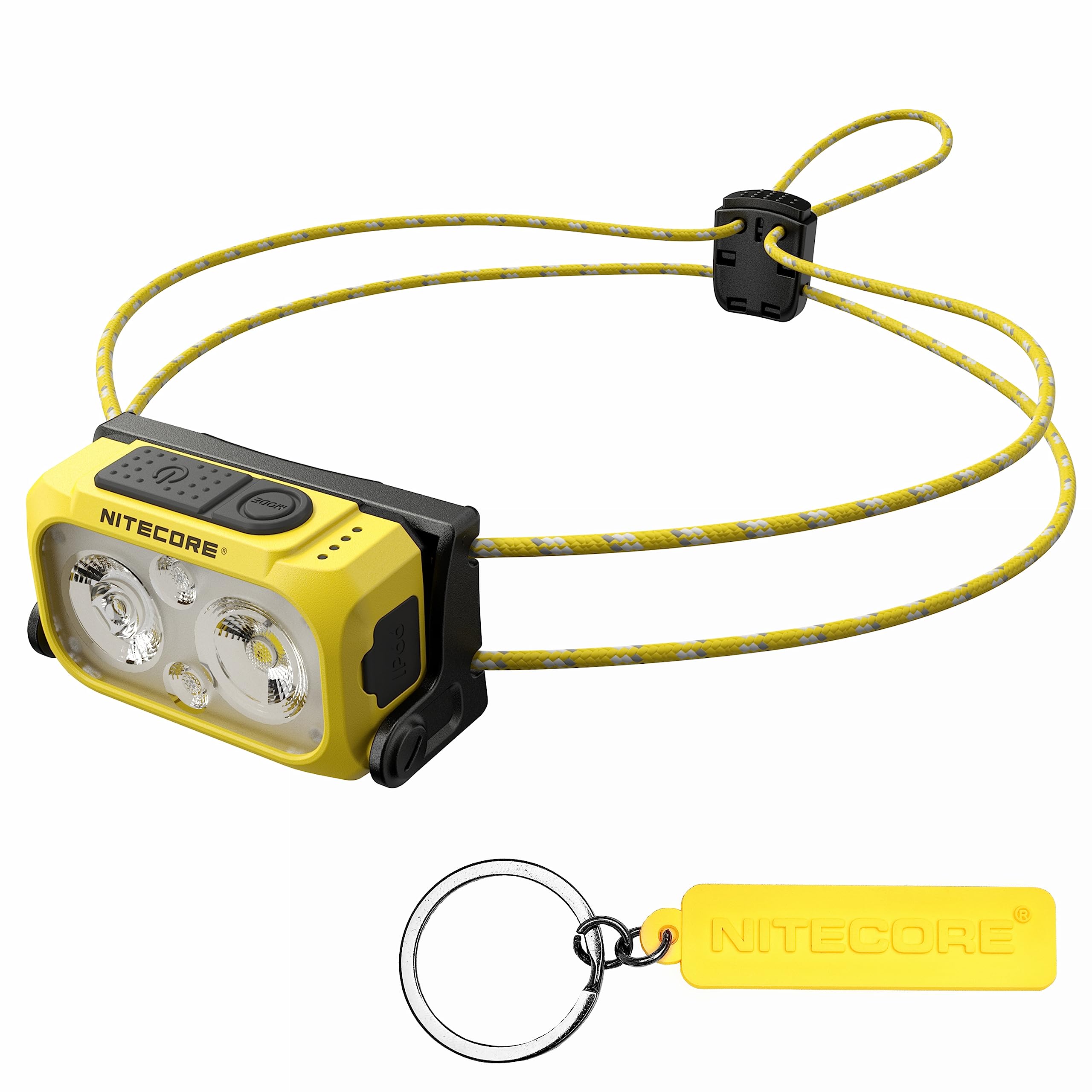 Nitecore Nu21 360 Lumen Ultra Lightweight Outdoor Headlamp Dual Beam Usb-C Rechargeable Headlight Tag (Yellow)