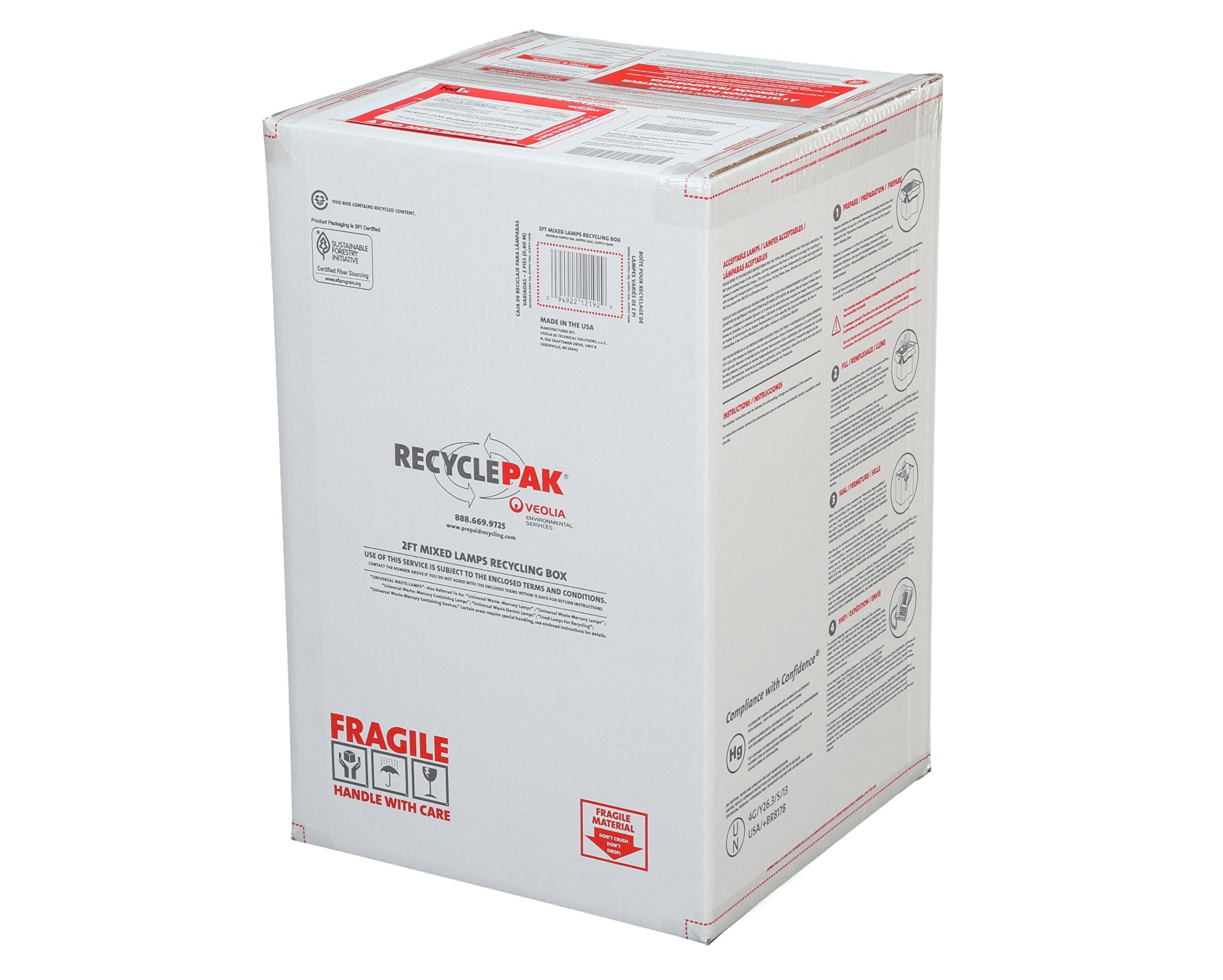 SUPPLY-126 2FT MIXED LAMP RECYCLING BOX