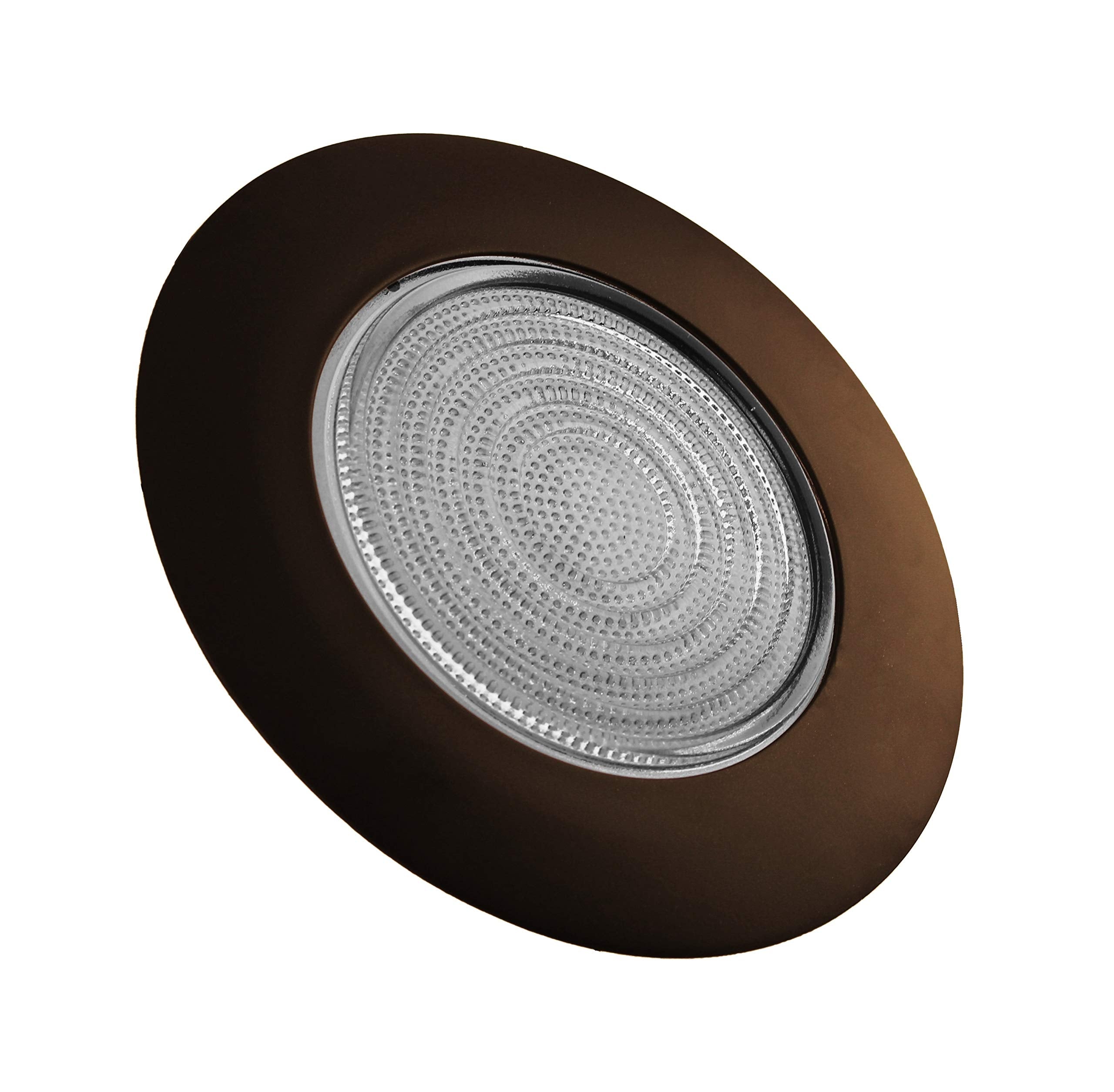 Nicor Lighting 6 Inch Oil-Rubbed Bronze Recessed Shower Trim With Glass Fresnel Lens (17502Ob)