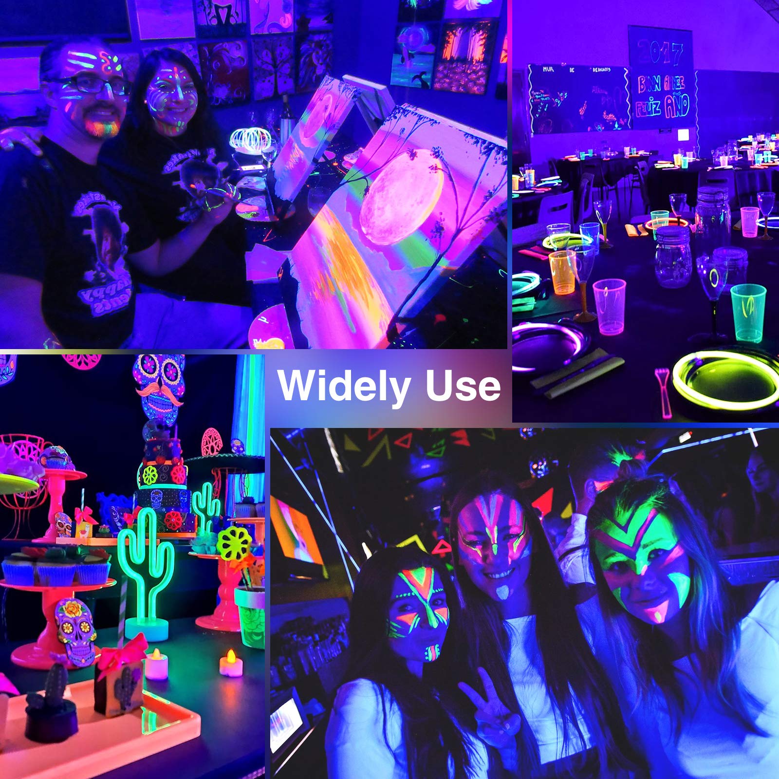 Onforu 72W Blacklight Bar - Ip66 Waterproof Led Flood Light For Parties, Halloween, And Stage Lighting, Model Ctb72Uv