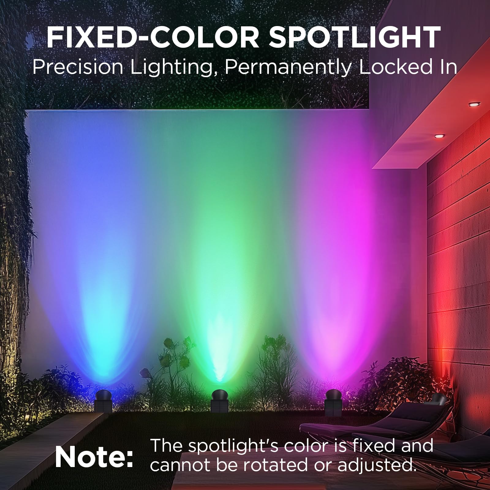 InnoGear Solar Garden Lights, Waterproof Pathway Spotlights, 4 Pack, Red, Green, Violet Purple, Blue, Model SL04W-B, High-impact ABS Plastic