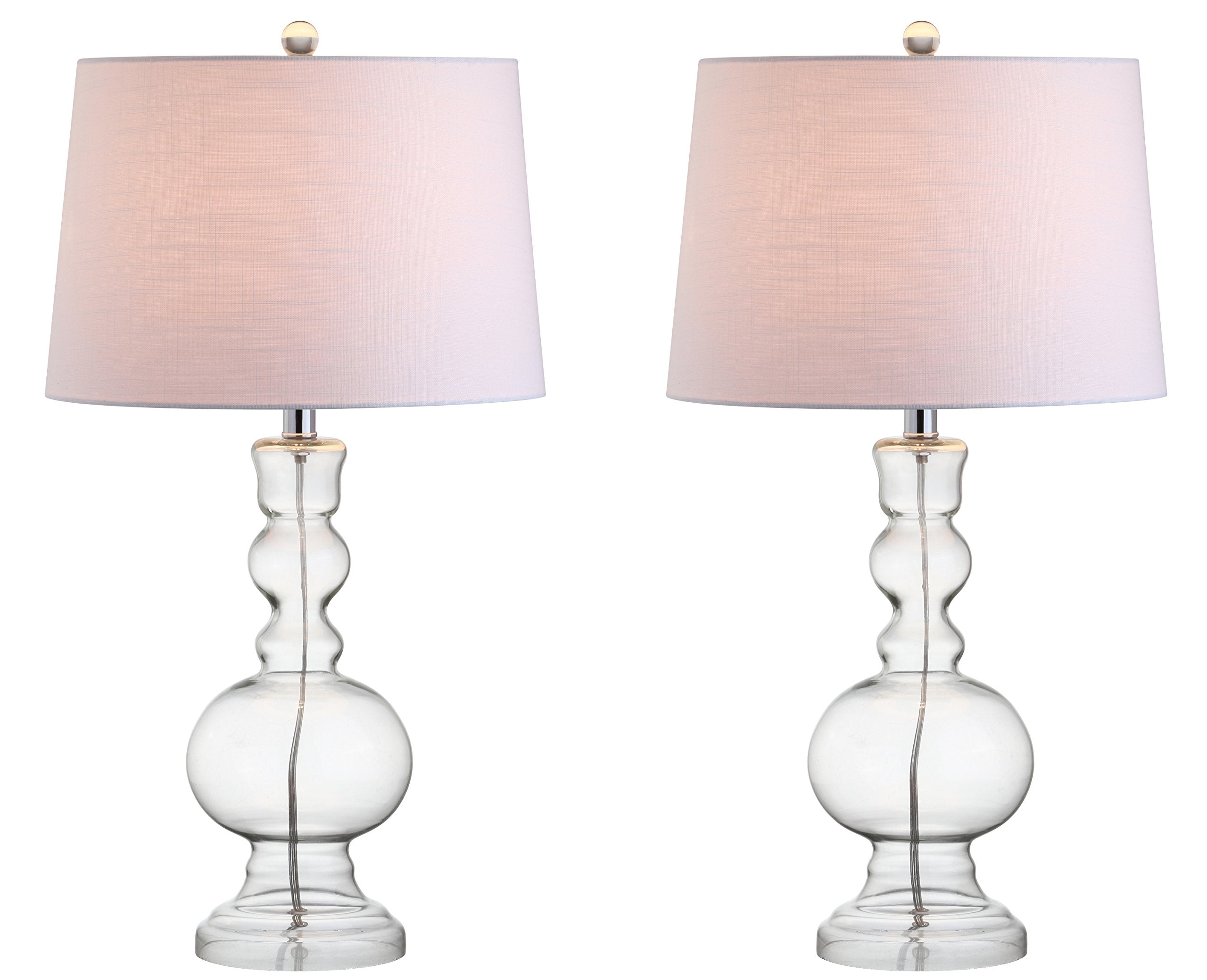 JONATHAN Y JYL1061B-SET2 Set of 2 Table Lamps Genie 28.5'' Glass LED Table Lamp Contemporary Transitional Bedside Desk Nightstan