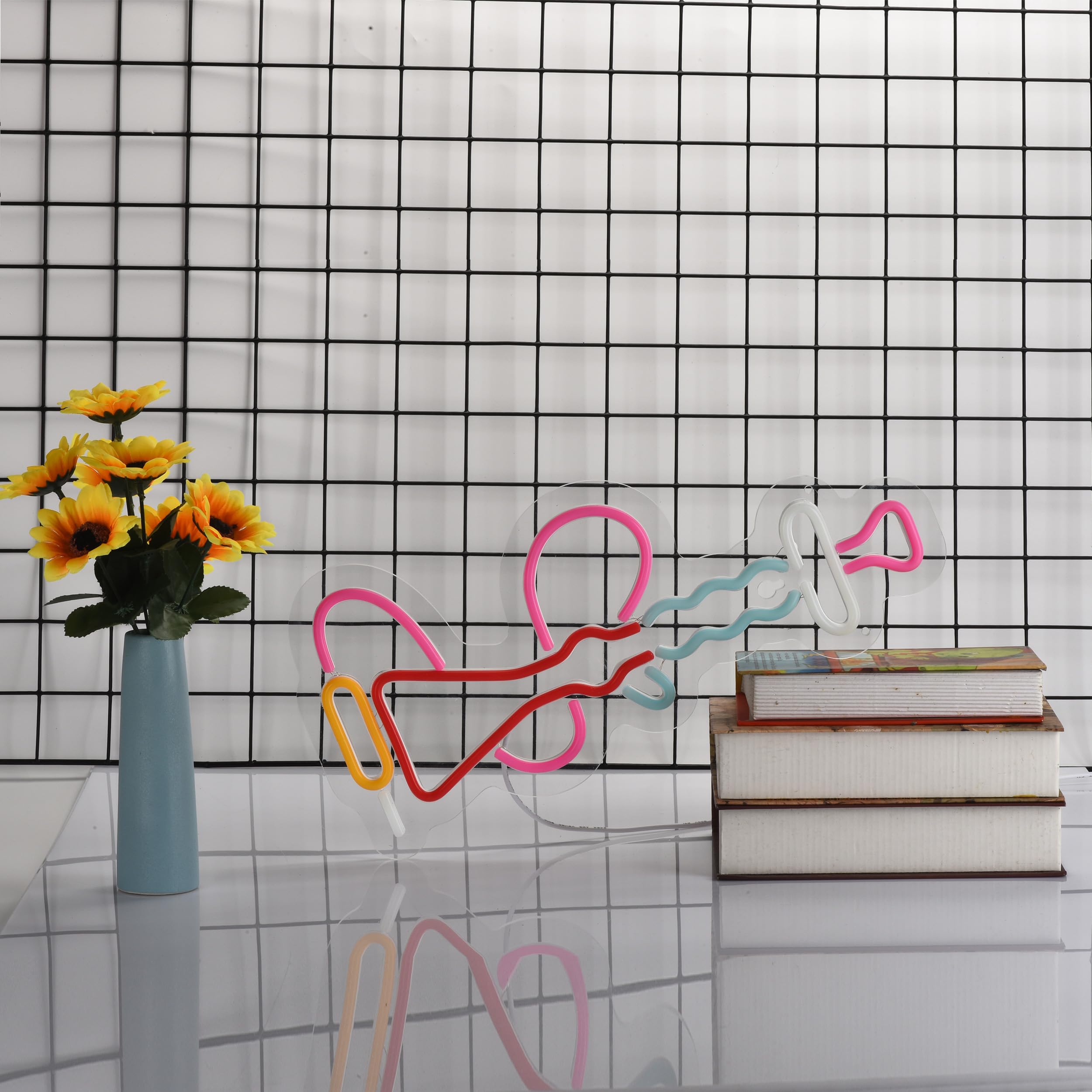 Roouneon Hookah Neon Sign For Wall Décor With Dimmable Switch Led Neon Signs Light