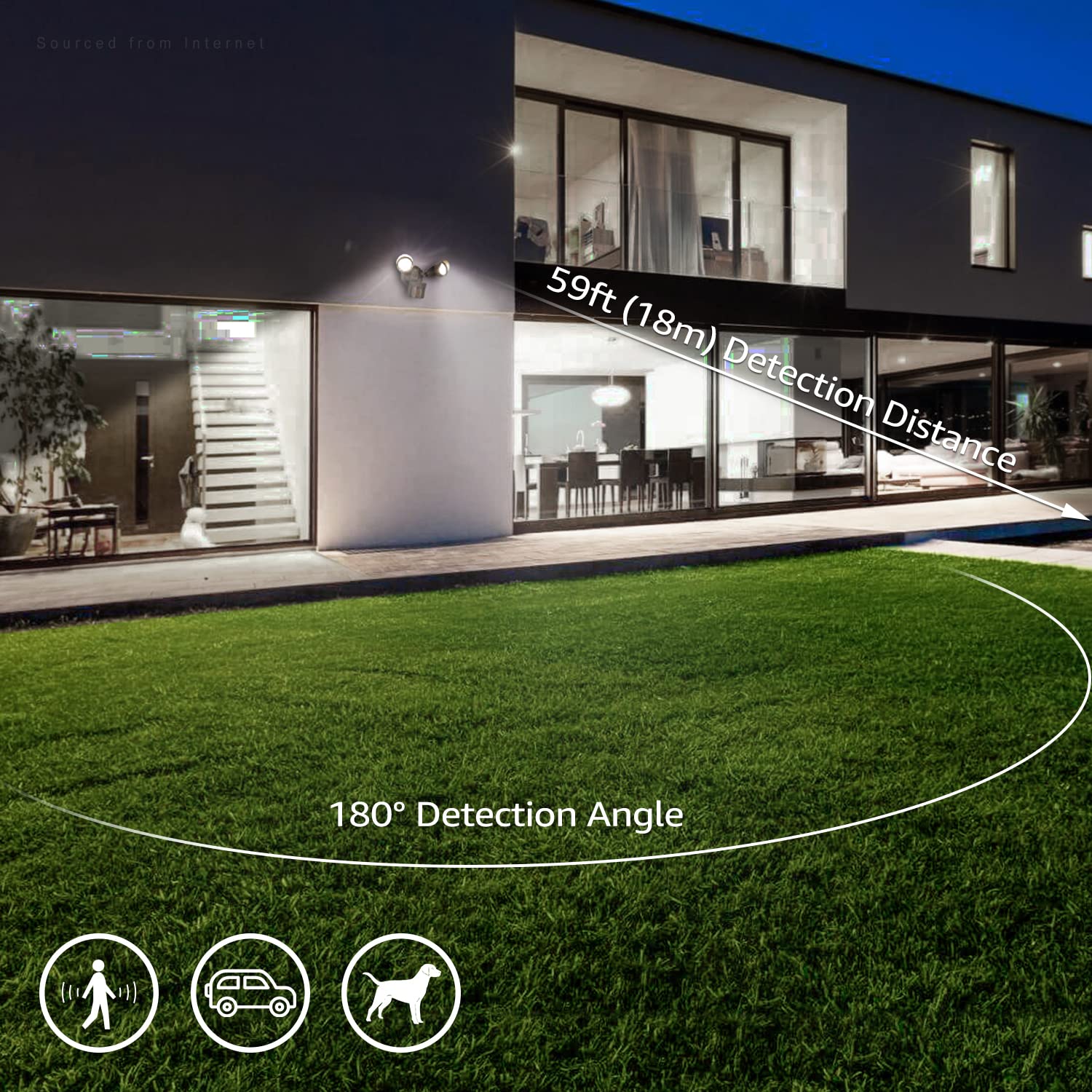 LEONLITE 3CCT LED Security Light, Motion Sensor Flood Lights Outdoor, Aluminum, 3 Modes Motion Detector+Dusk to Dawn+Switch Cont