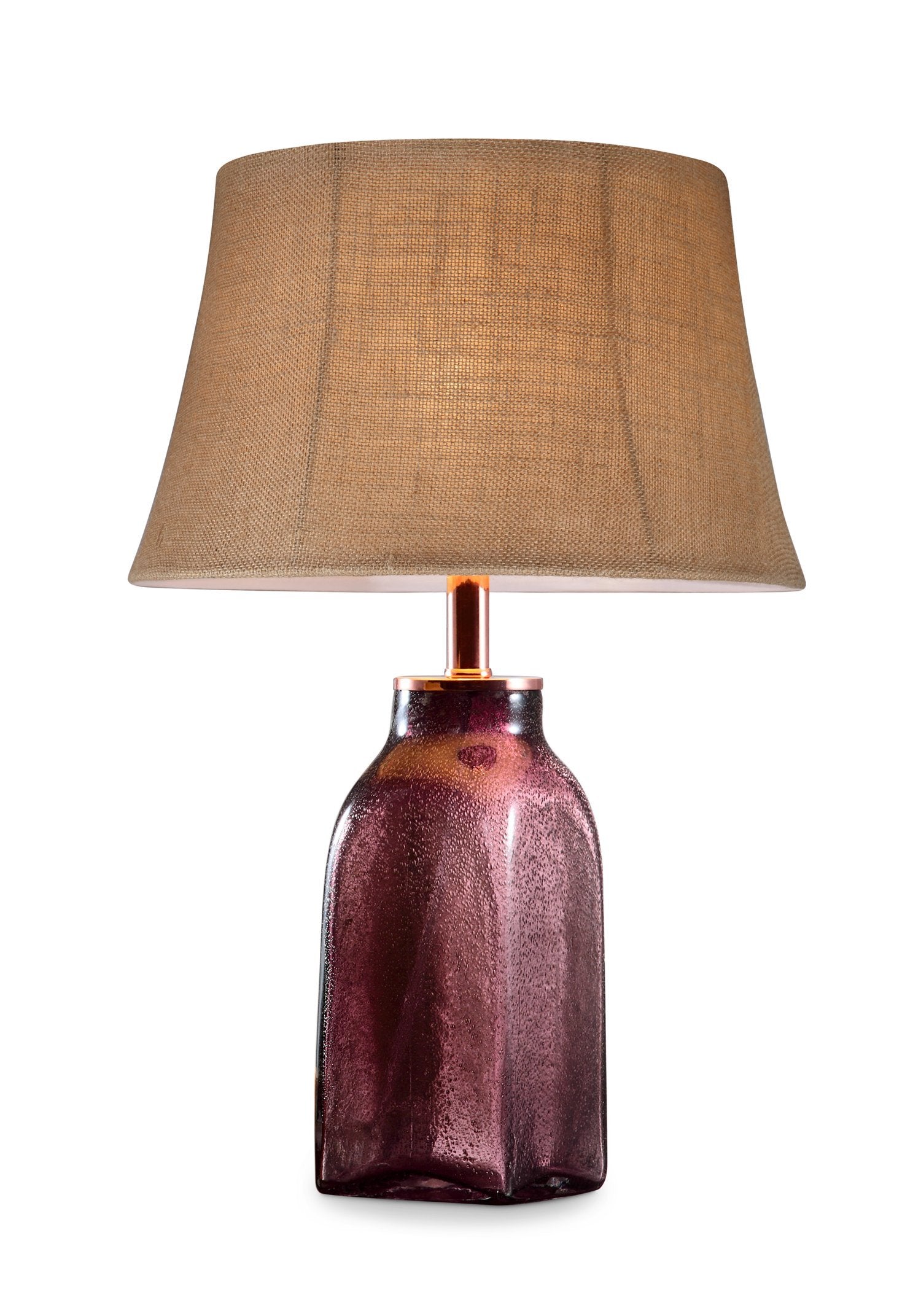Ok Lighting Mason Glass Table Lamp - 25 Tall, Purple Glass, Model Ok-5706
